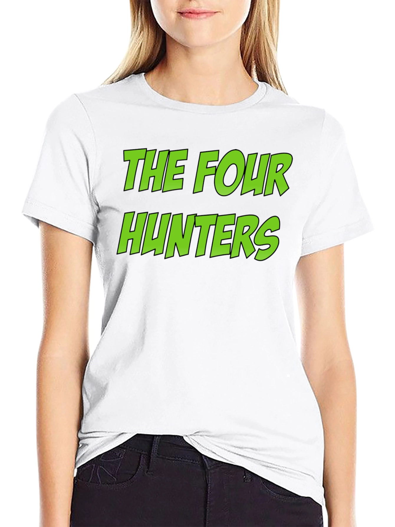 The Four Hunters Graphic Tee - Black Cotton T-Shirt