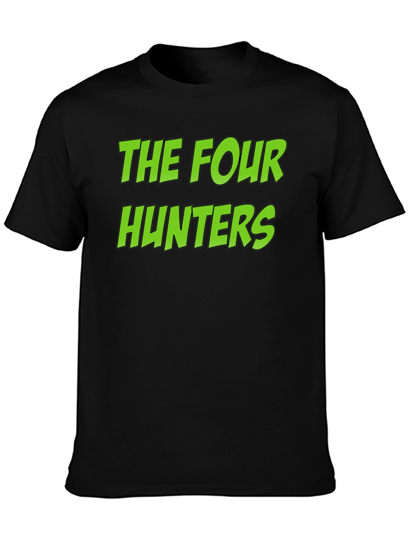 The Four Hunters Graphic Tee - Black Cotton T-Shirt