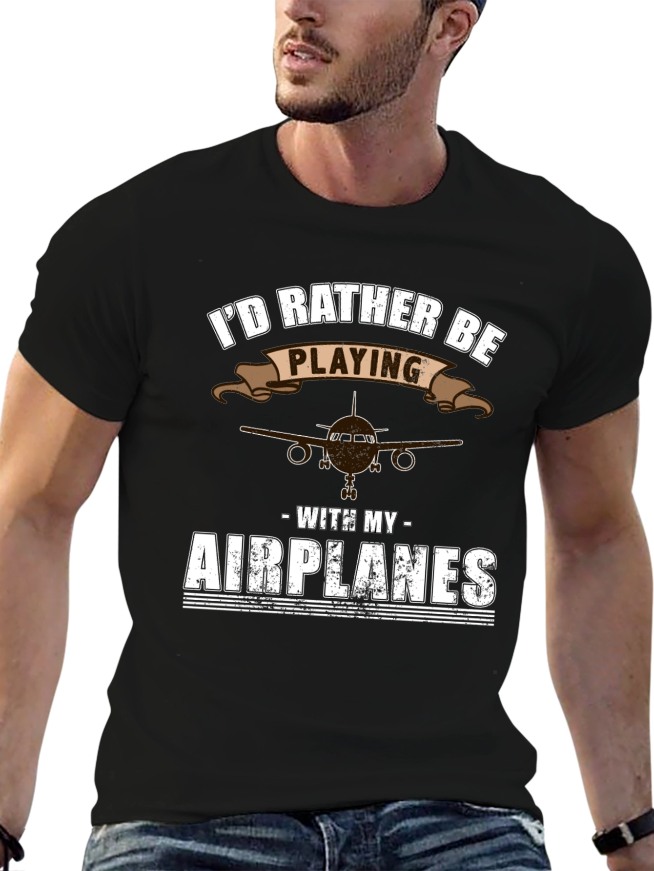 Id Rather Be Playing With My Airplanes T-Shirt