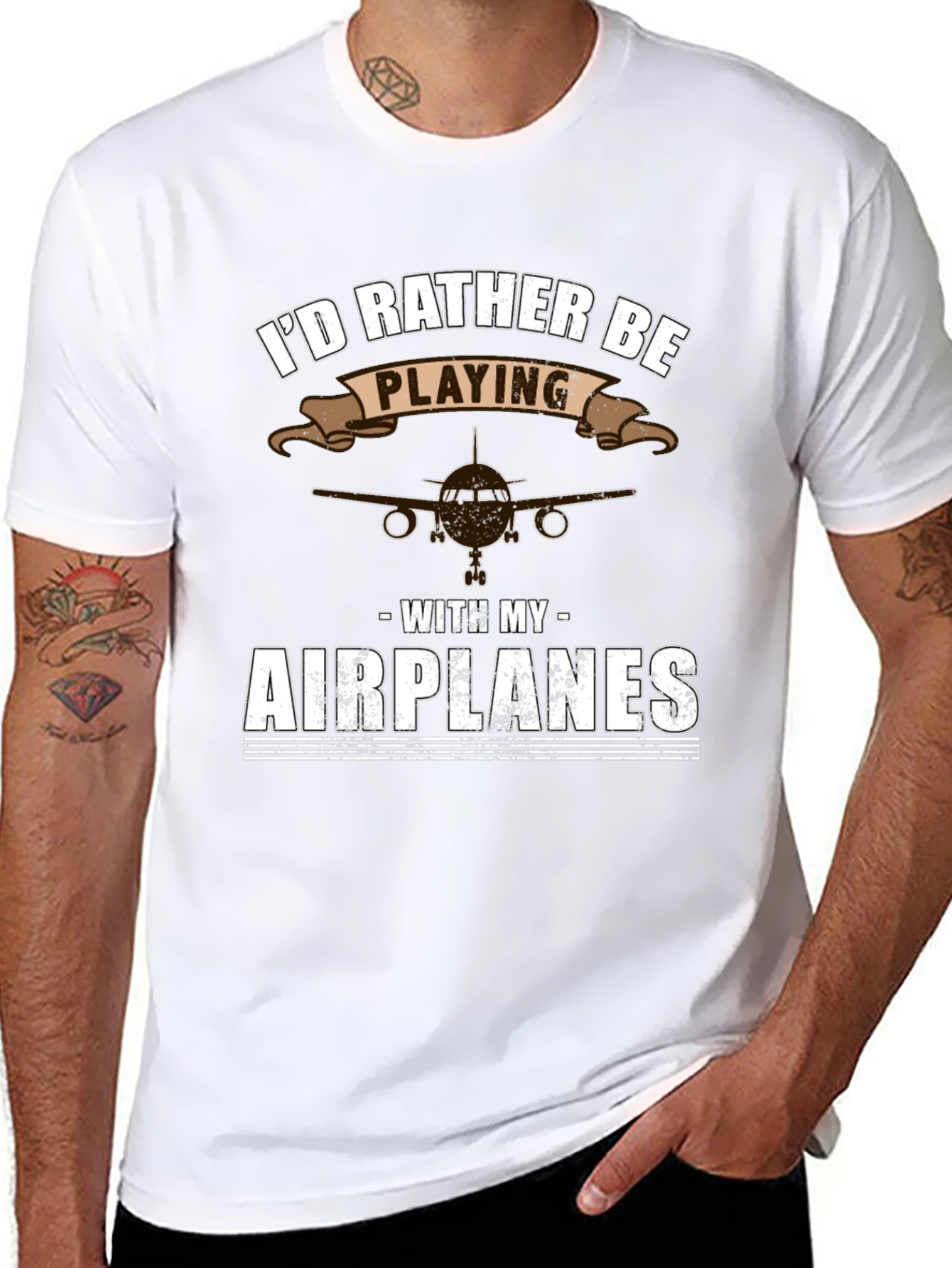 Id Rather Be Playing With My Airplanes T-Shirt