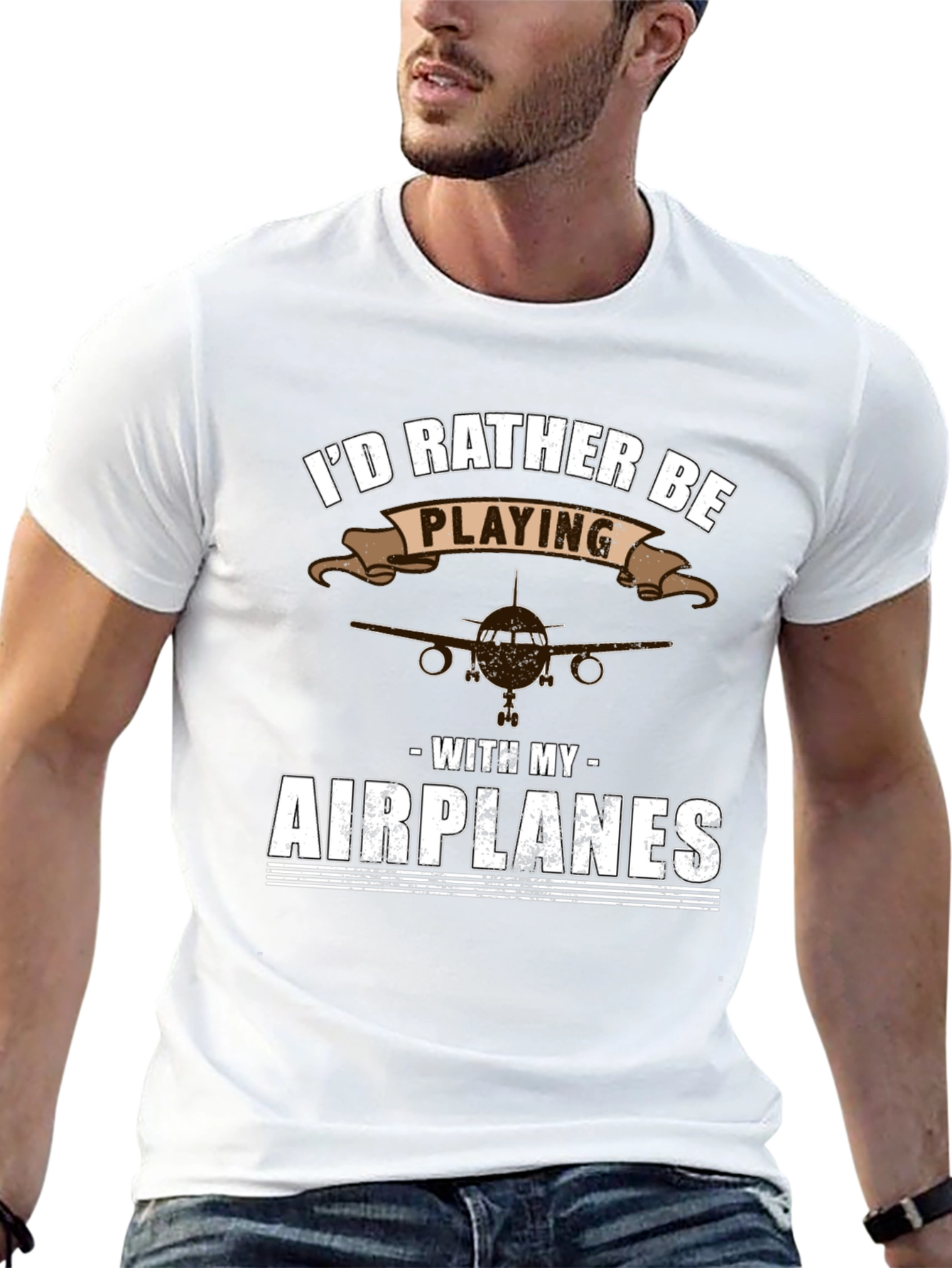 Id Rather Be Playing With My Airplanes T-Shirt