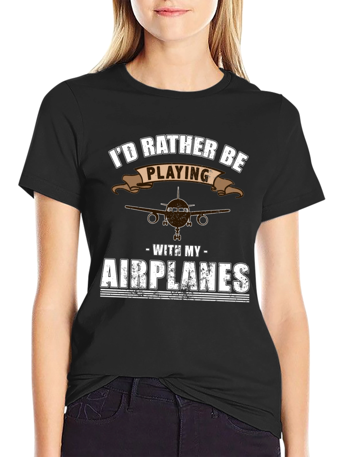 Id Rather Be Playing With My Airplanes T-Shirt