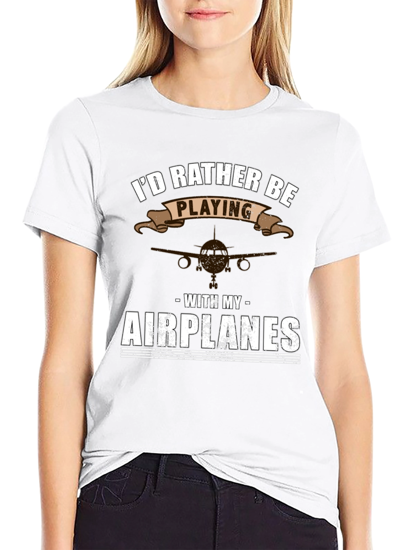 Id Rather Be Playing With My Airplanes T-Shirt