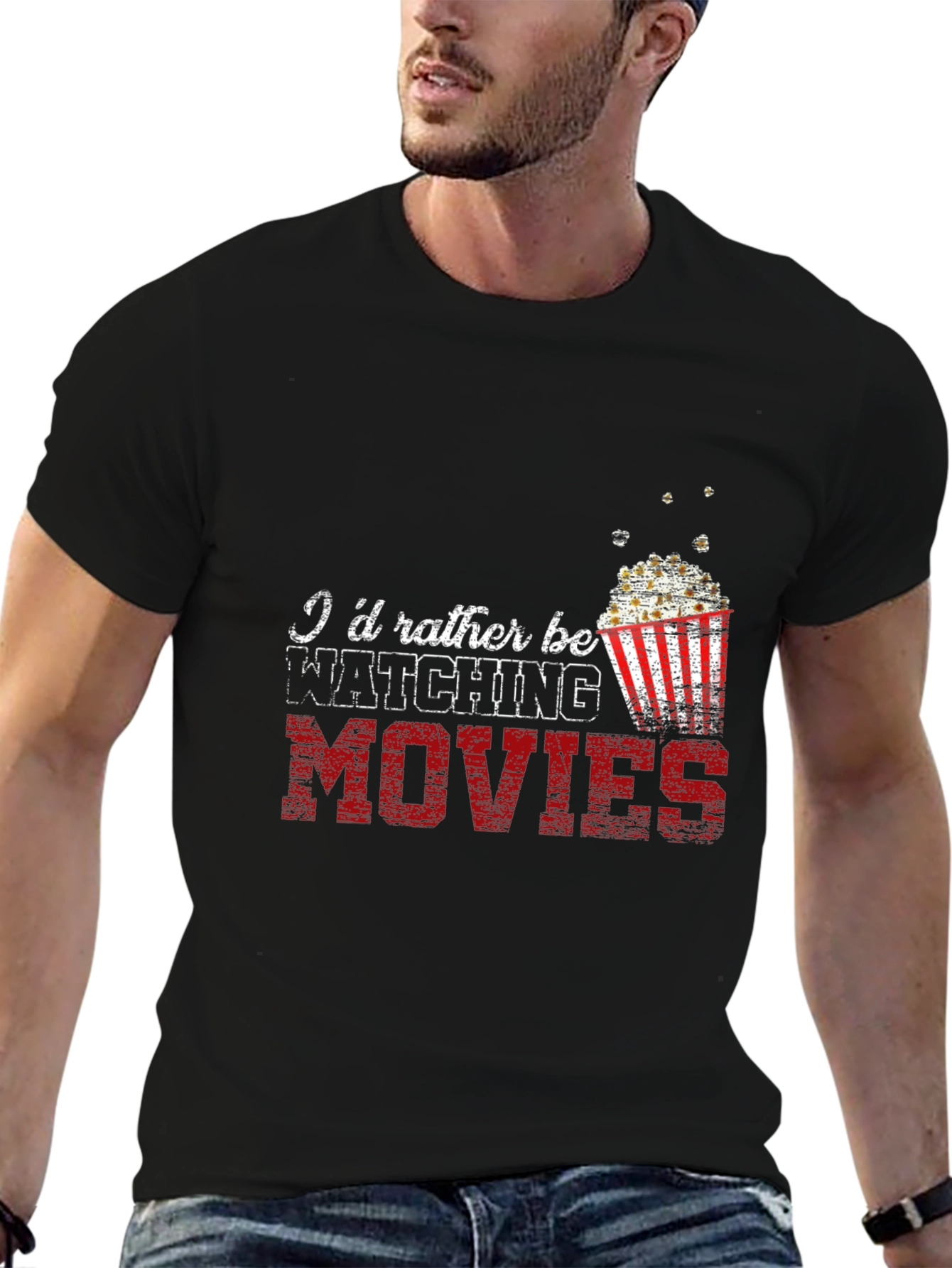 Movie Lover T-Shirt - Id Rather Be Watching Movies