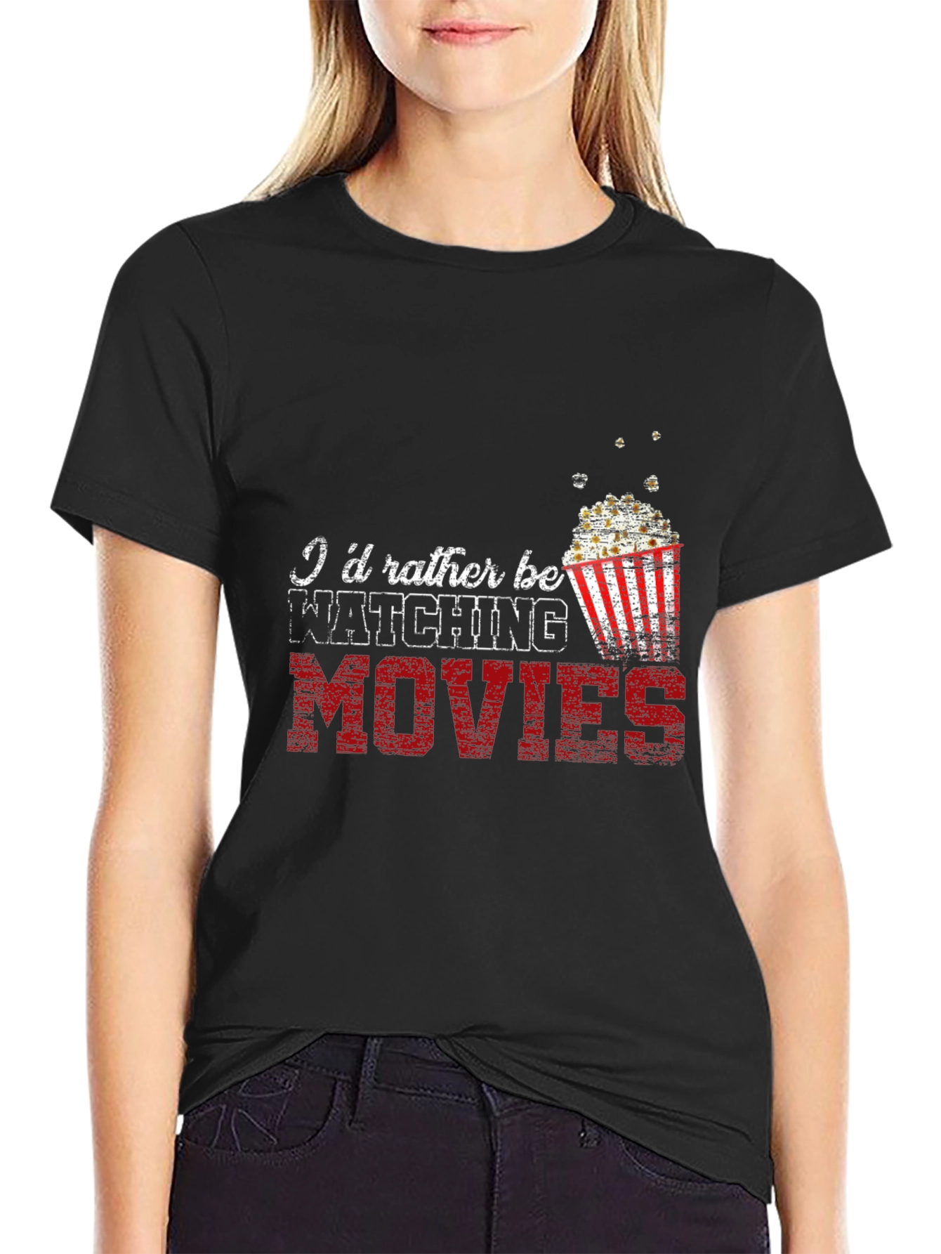 Movie Lover T-Shirt - Id Rather Be Watching Movies