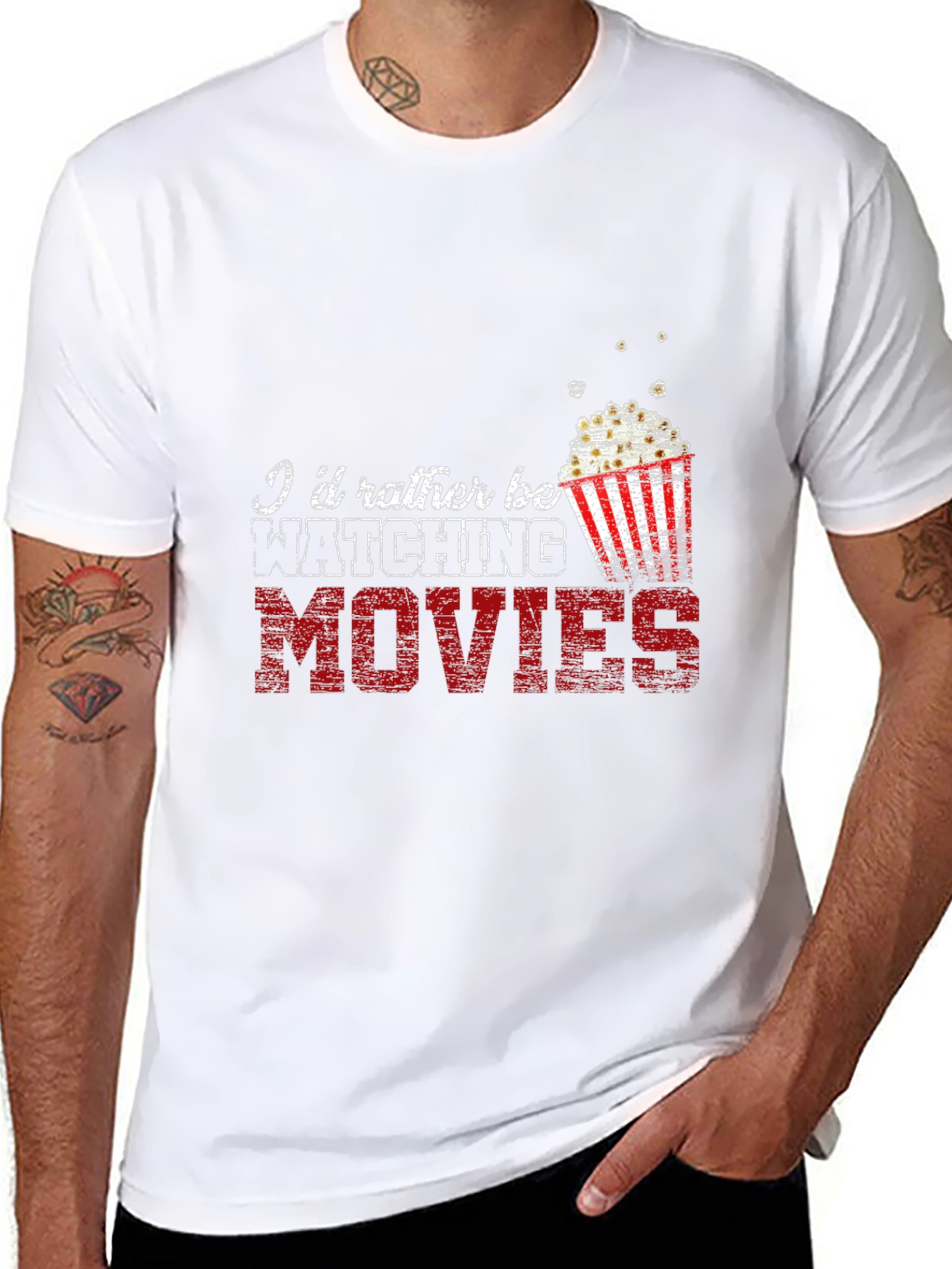 Movie Lover T-Shirt - Id Rather Be Watching Movies