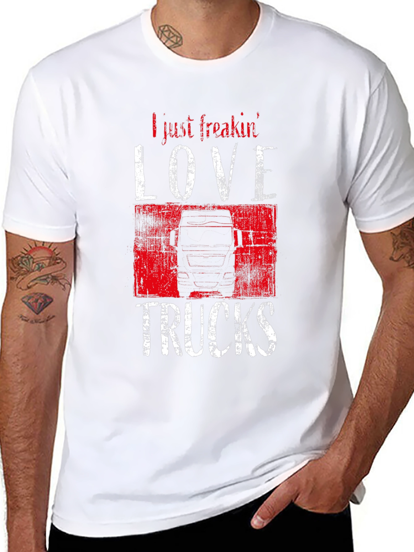 I Love Trucks Graphic T-Shirt