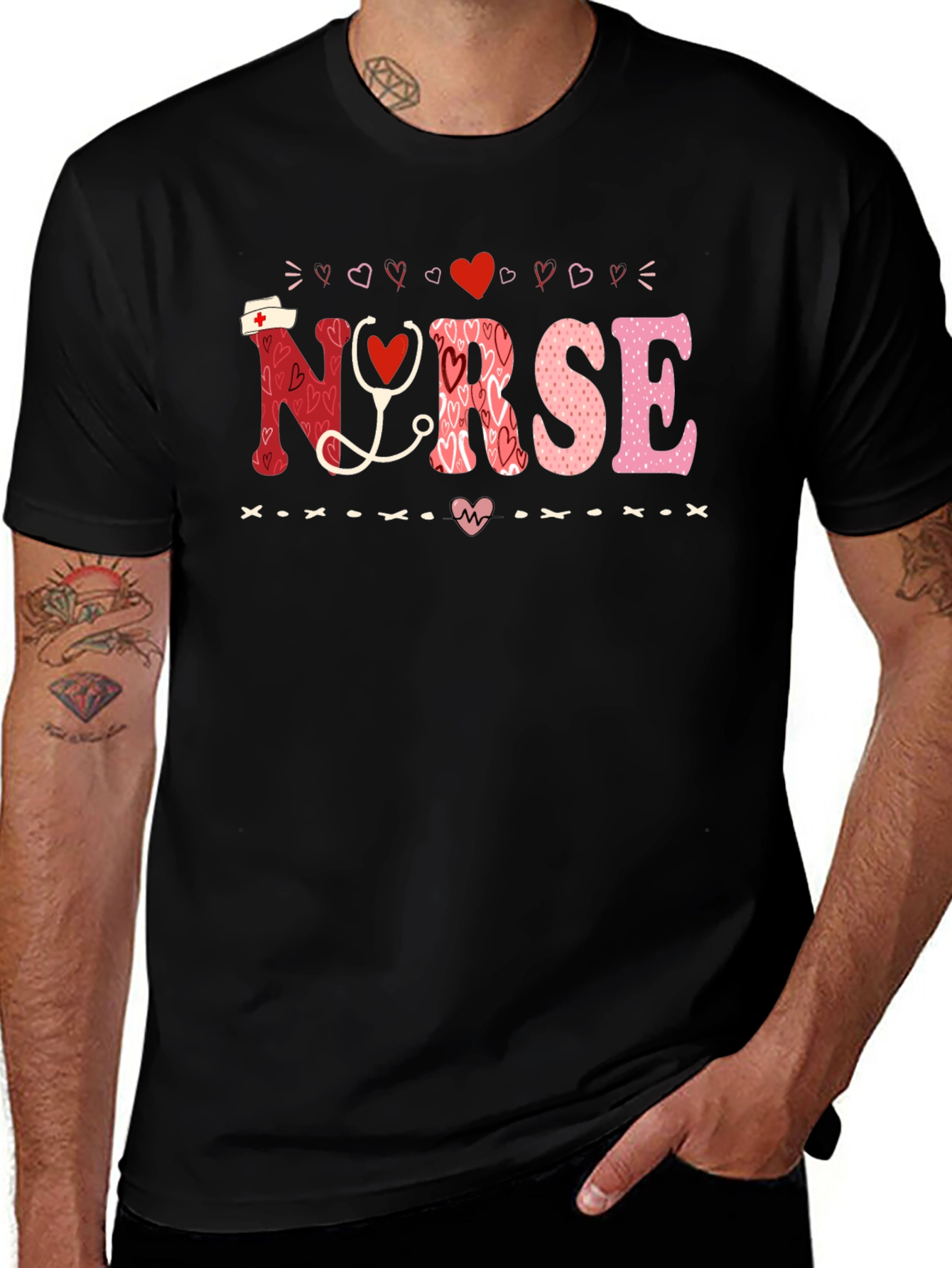 Nurse Valentines Day Heart T-Shirt