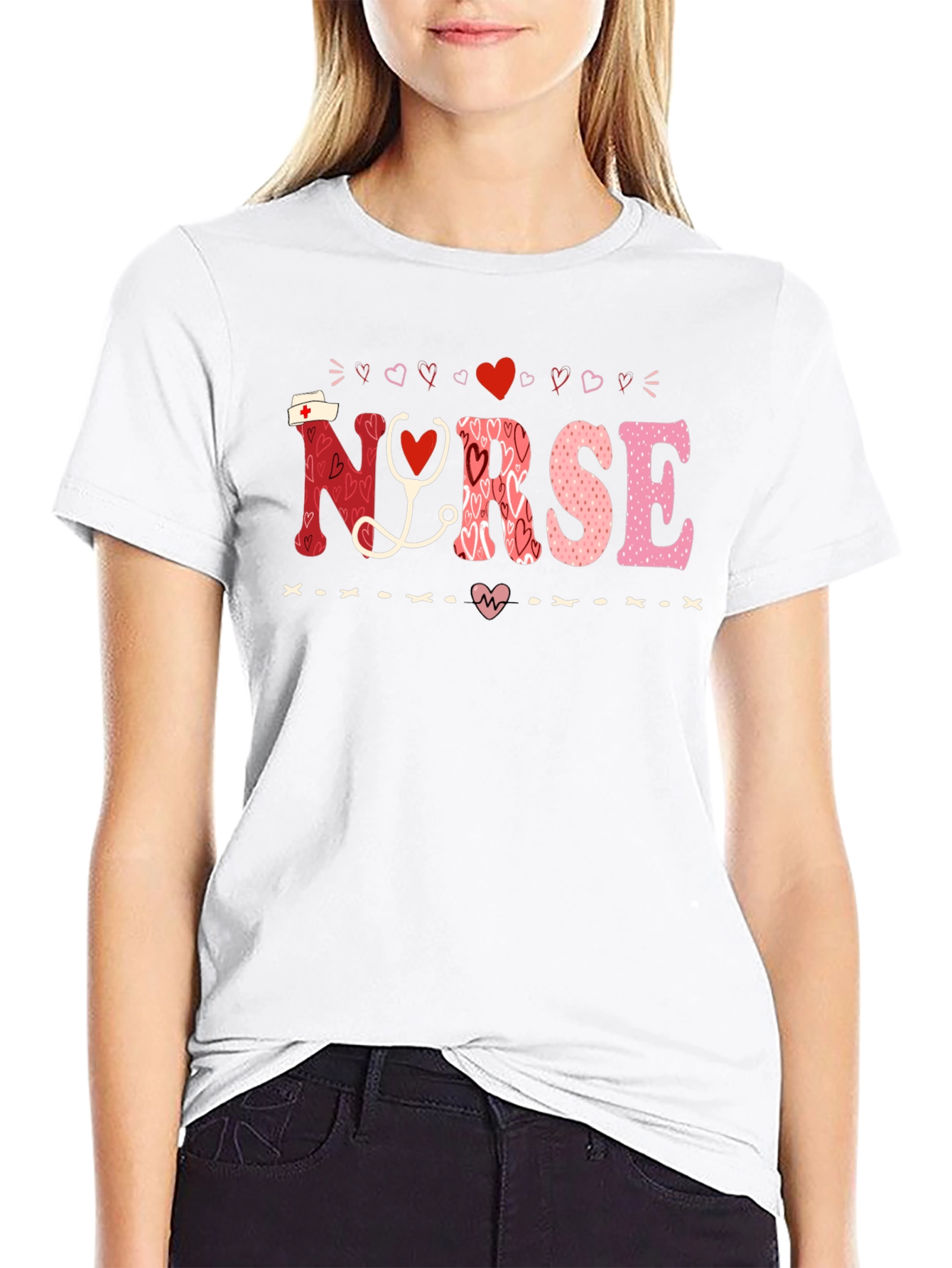 Nurse Valentines Day Heart T-Shirt