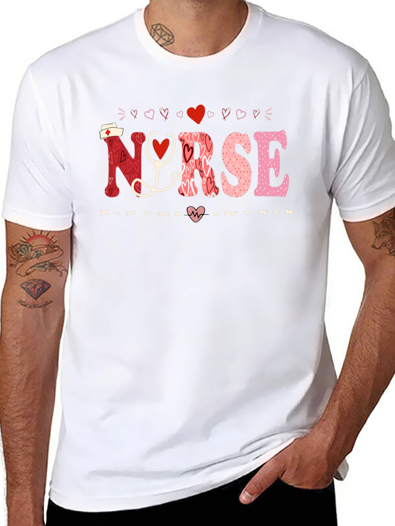 Nurse Valentines Day Heart T-Shirt