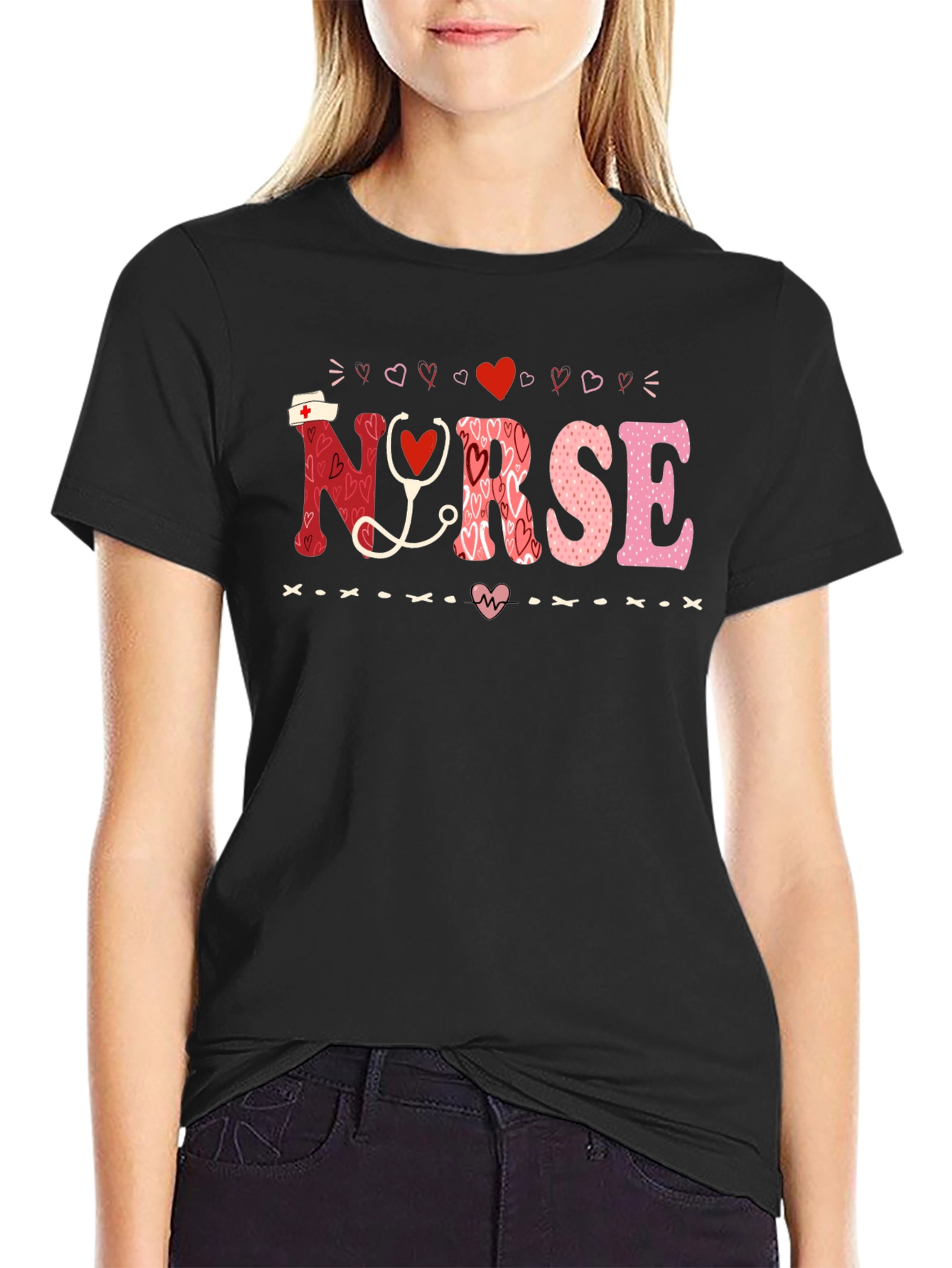 Nurse Valentines Day Heart T-Shirt