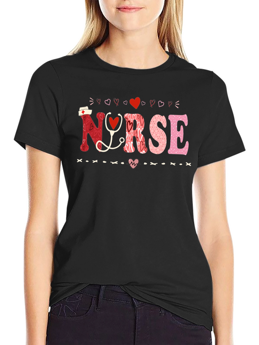Nurse Valentines Day Heart T-Shirt