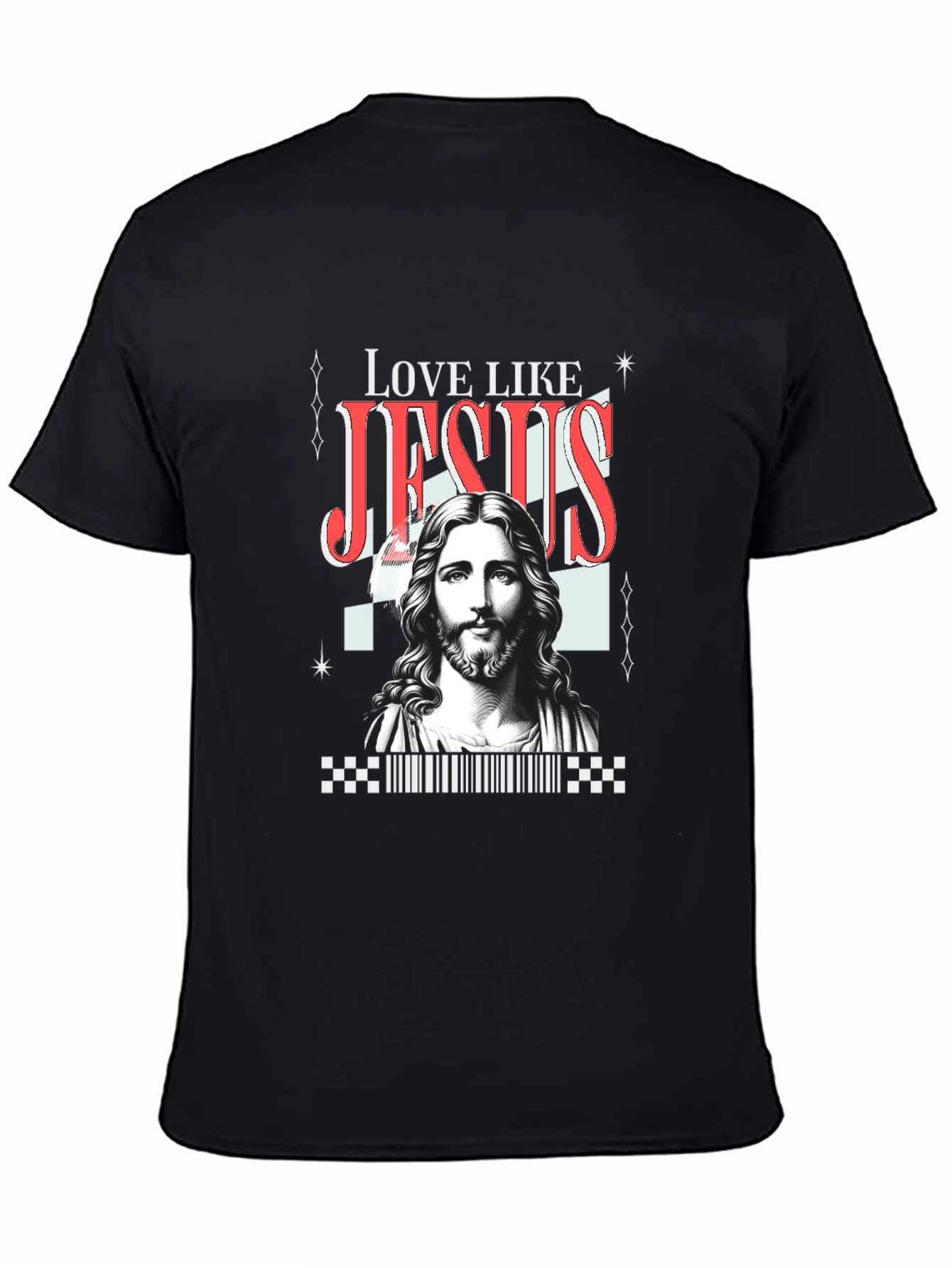 Love Like Jesus Graphic Tee - Black Casual Shirt