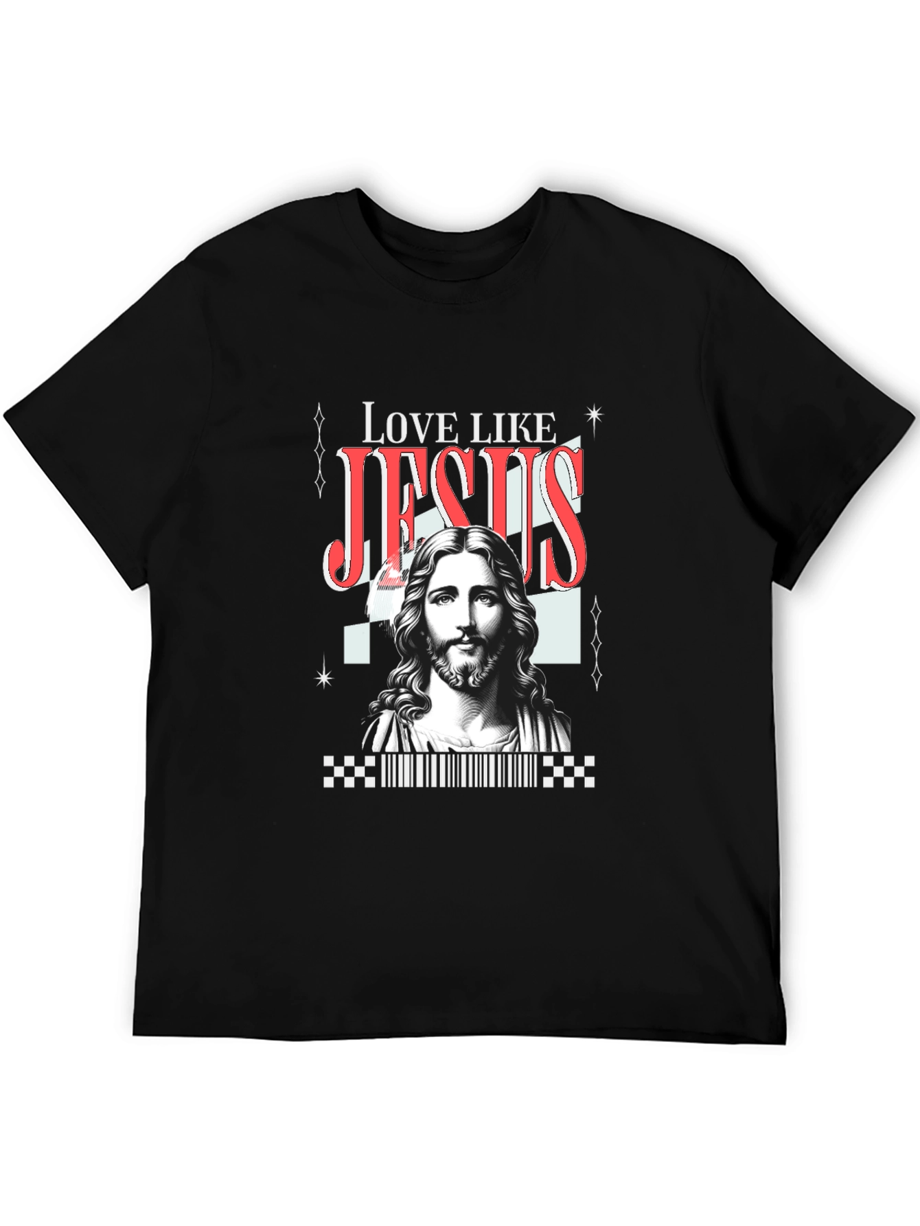 Love Like Jesus Graphic Tee - Black Casual Shirt