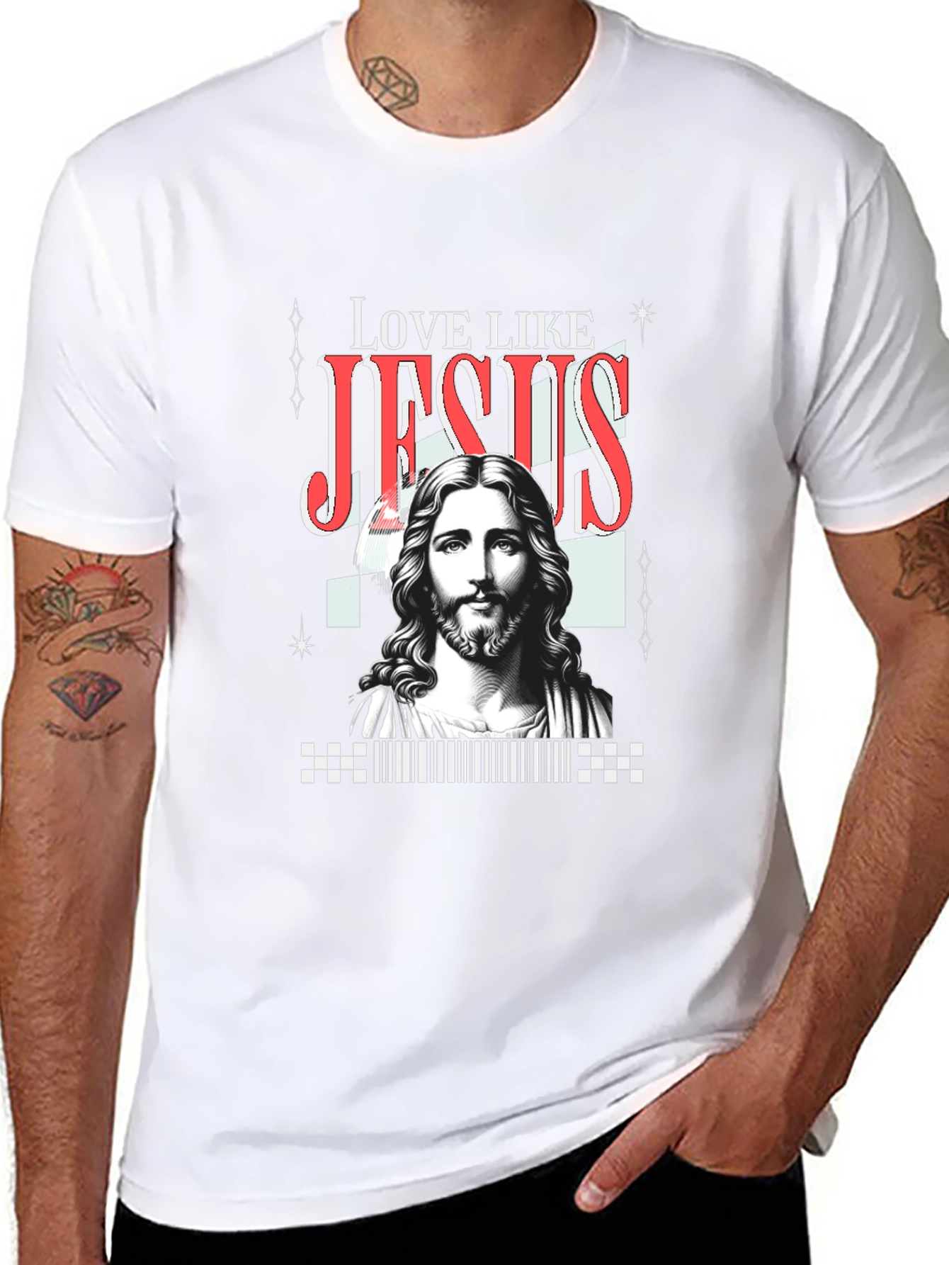 Love Like Jesus Graphic Tee - Black Casual Shirt