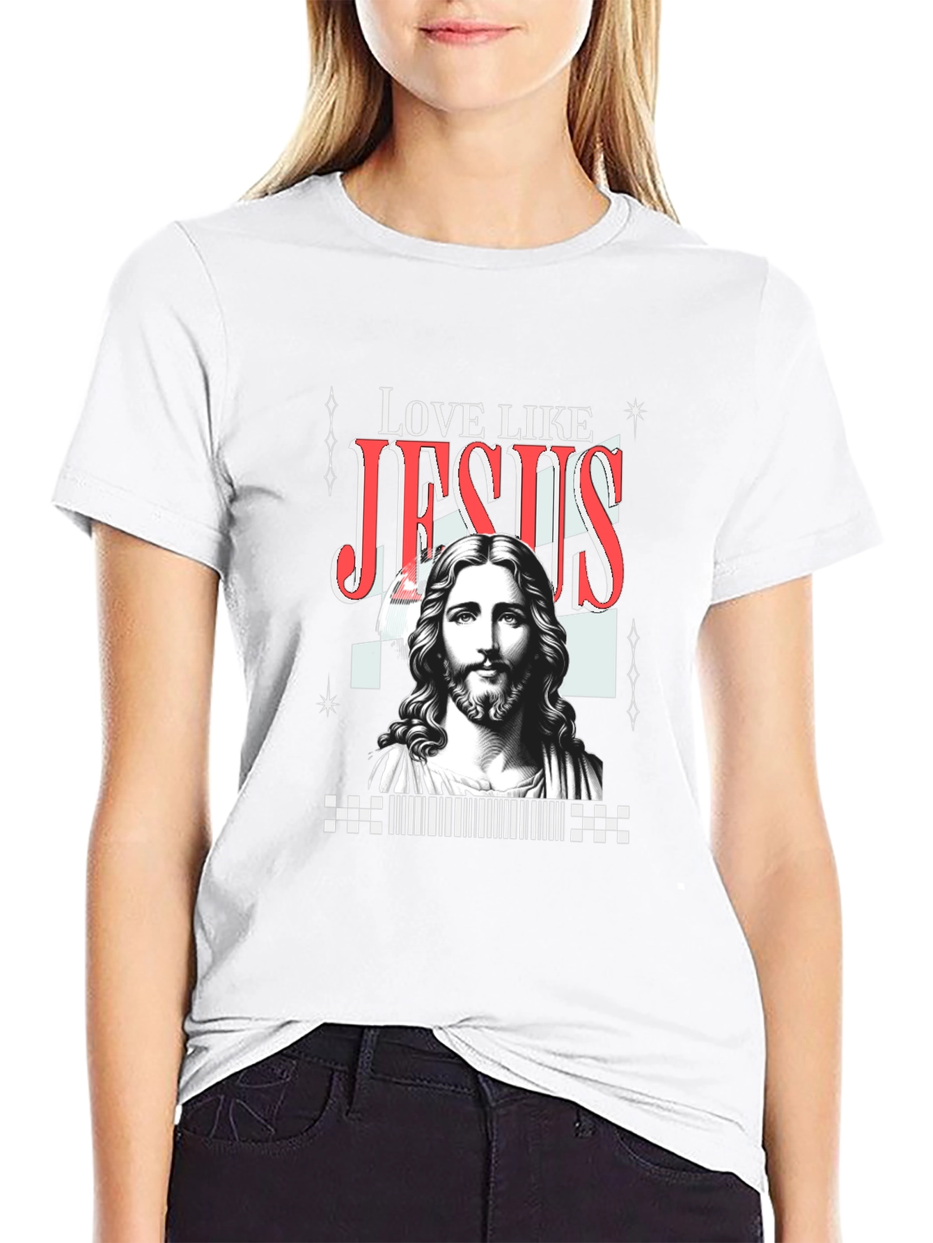 Love Like Jesus Graphic Tee - Black Casual Shirt