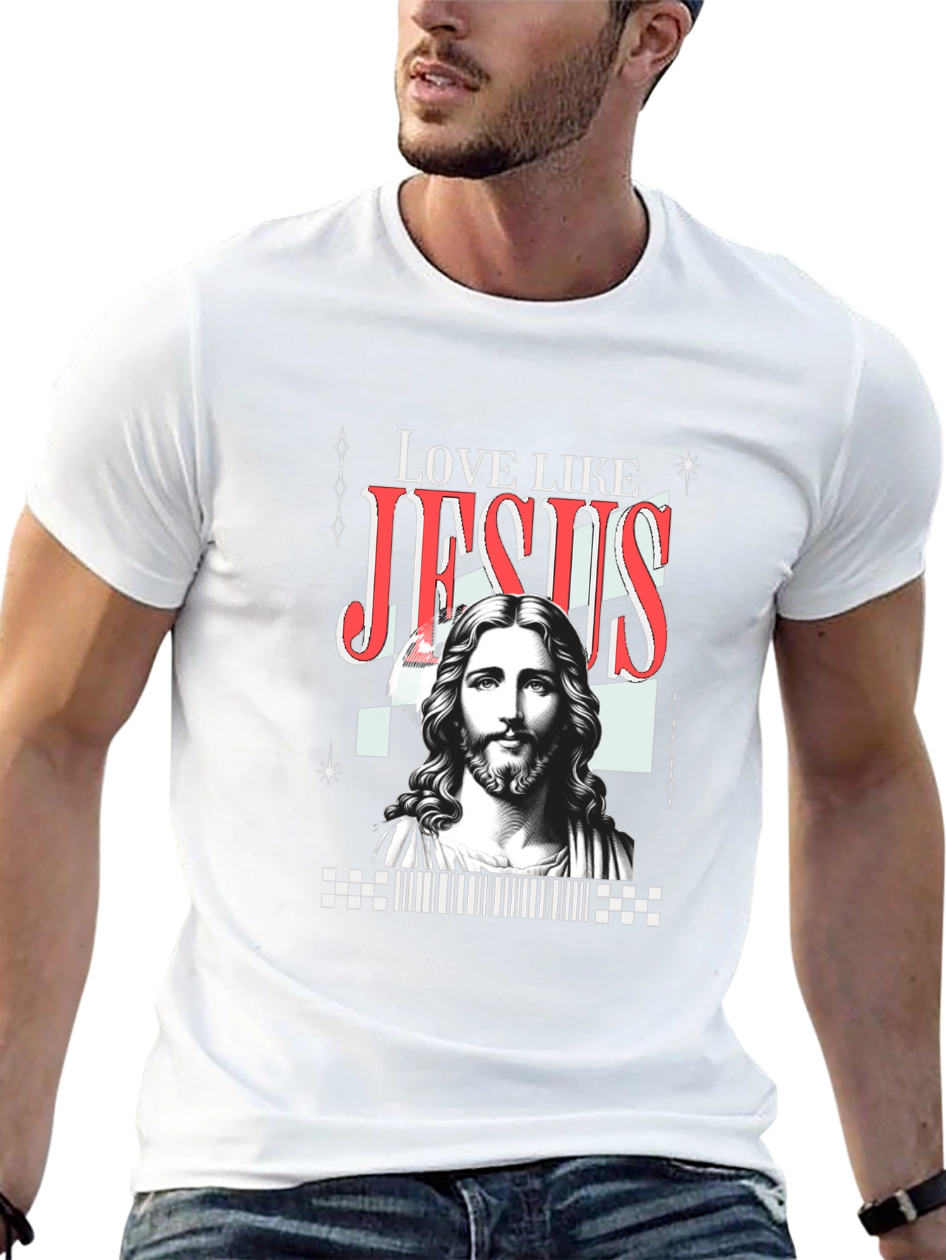 Love Like Jesus Graphic Tee - Black Casual Shirt