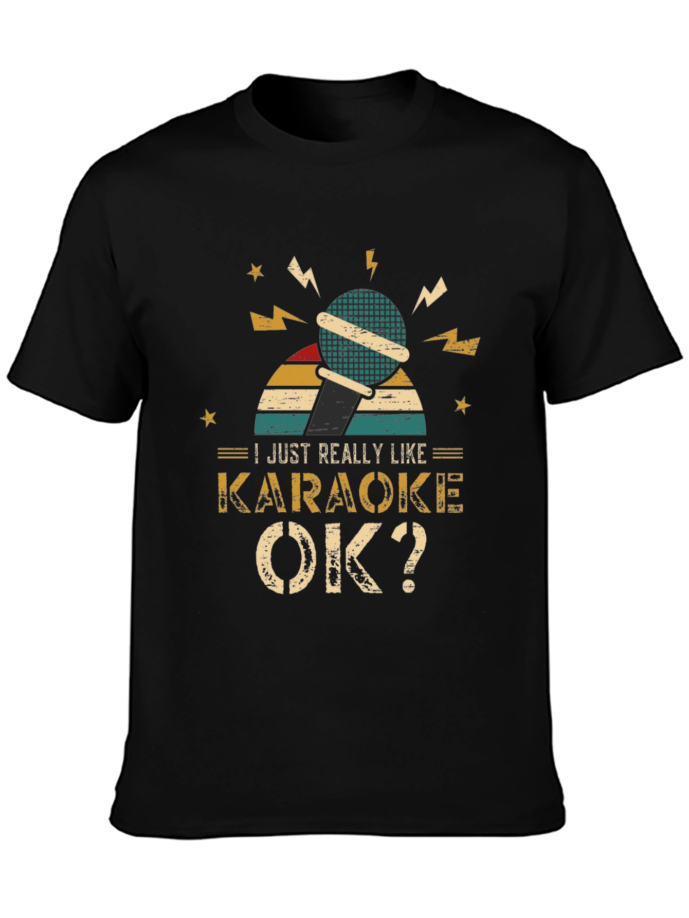 Karaoke Lover T-Shirt - Retro Microphone Design