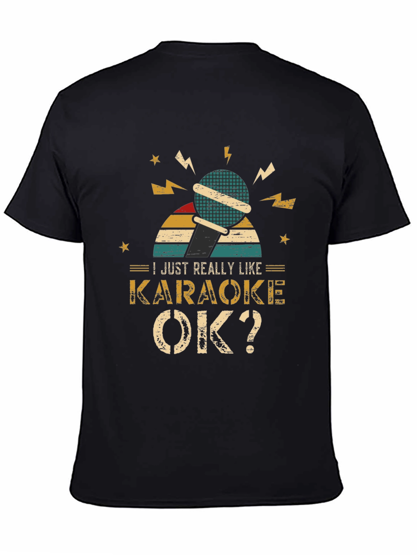 Karaoke Lover T-Shirt - Retro Microphone Design