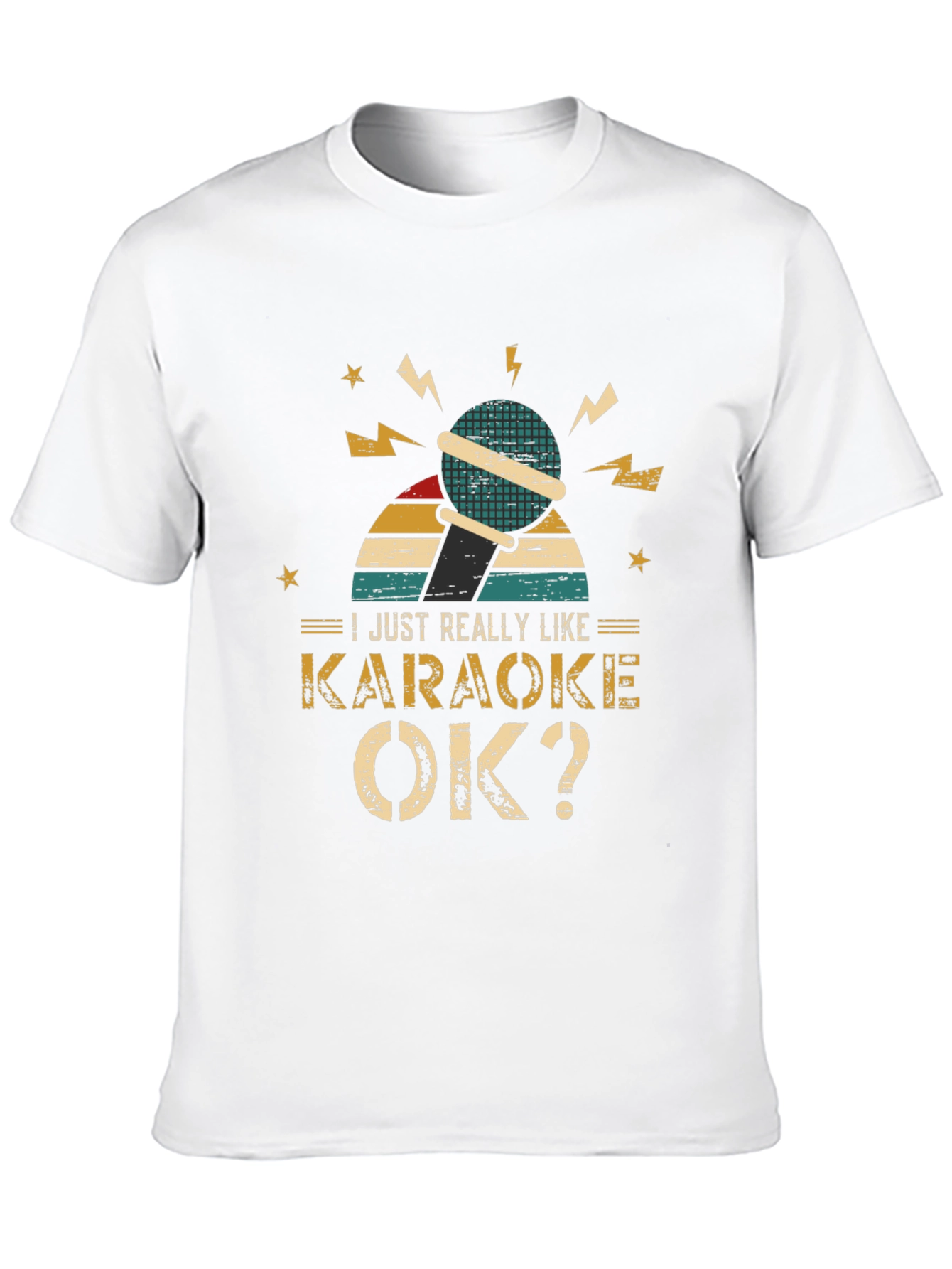 Karaoke Lover T-Shirt - Retro Microphone Design