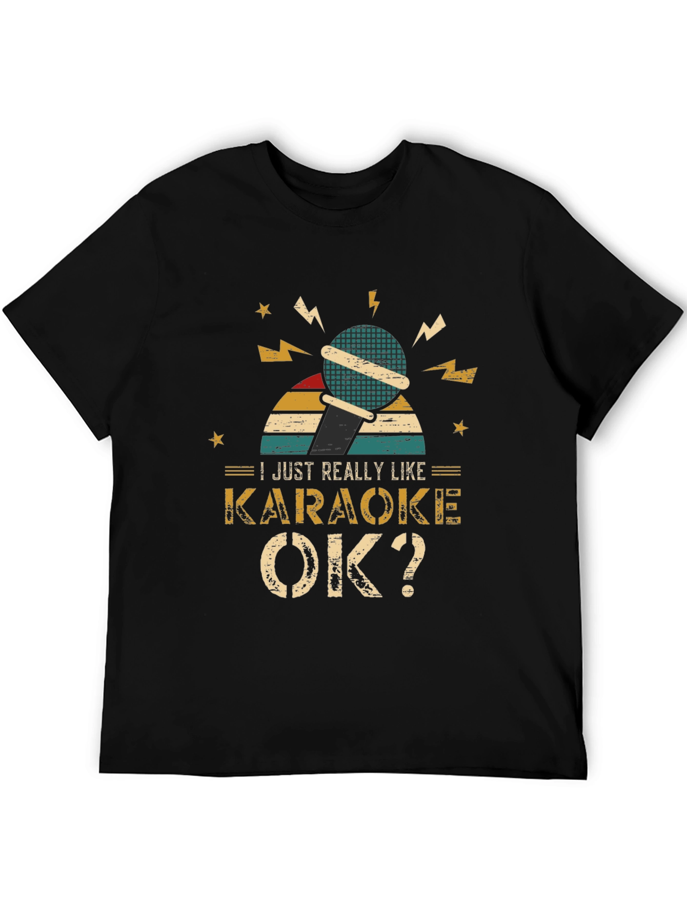 Karaoke Lover T-Shirt - Retro Microphone Design