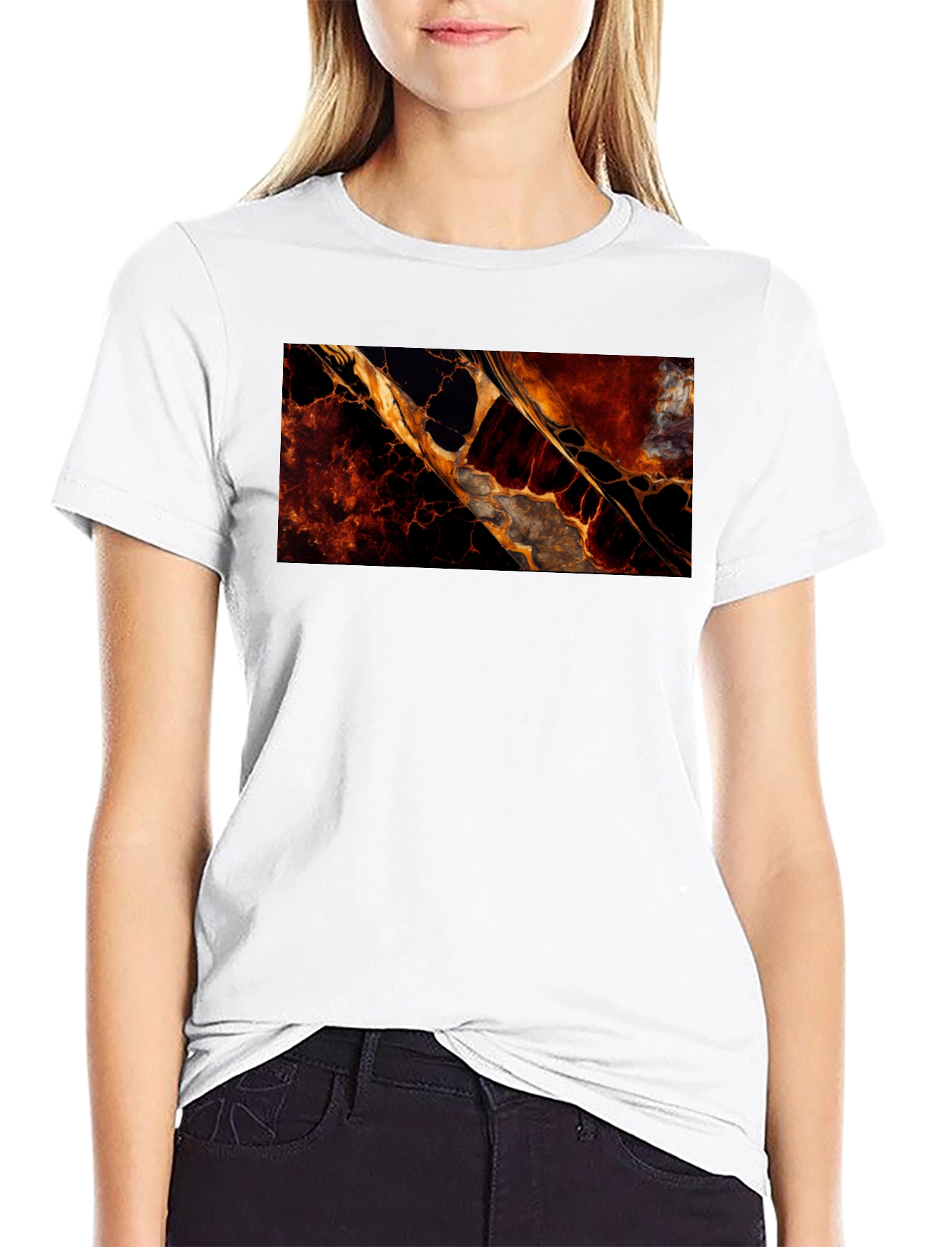 Abstract Lava Flow Graphic T-Shirt