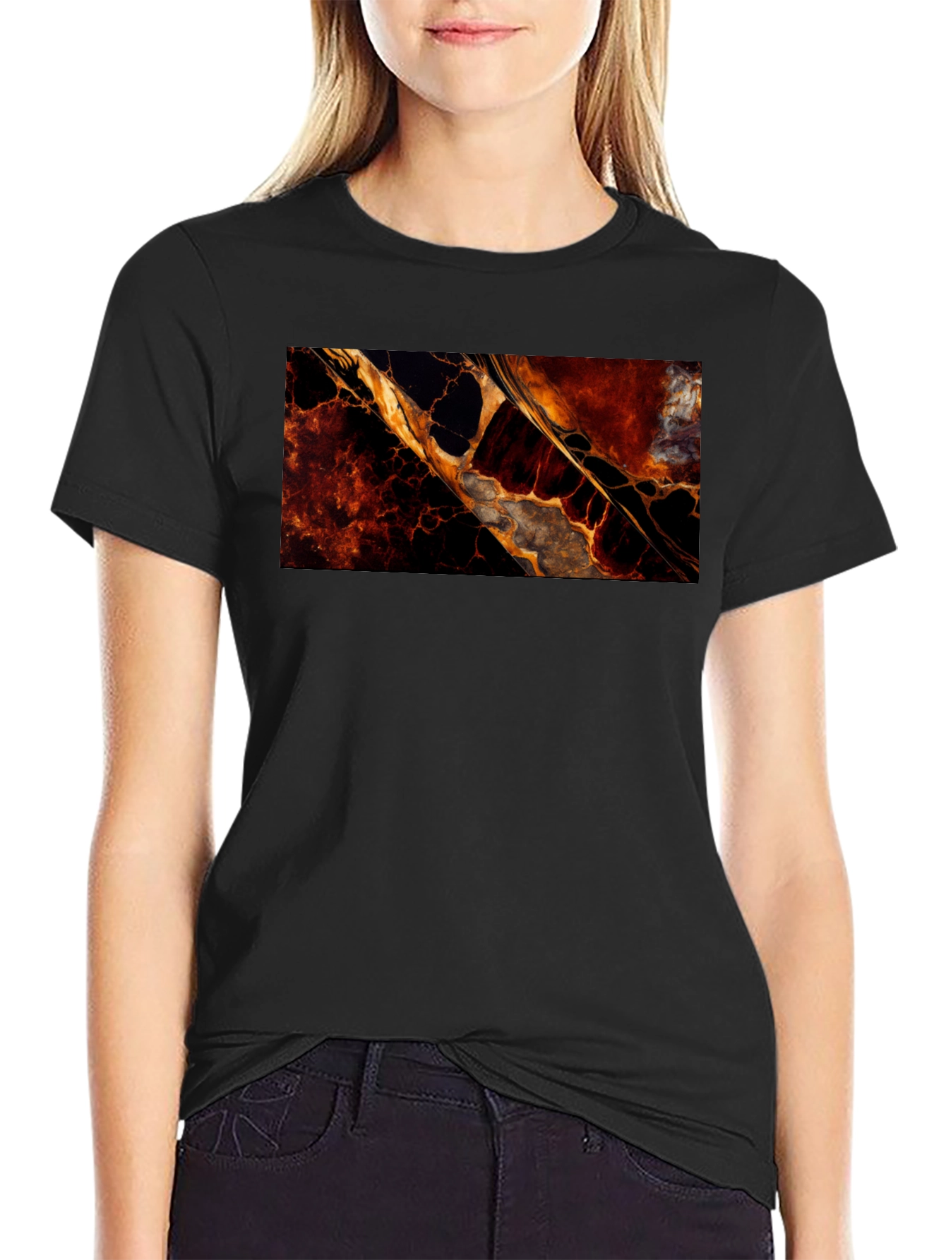 Abstract Lava Flow Graphic T-Shirt