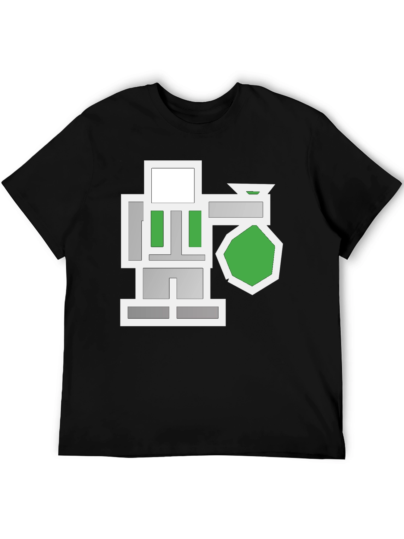 Abstract Geometric Graphic Black T-Shirt