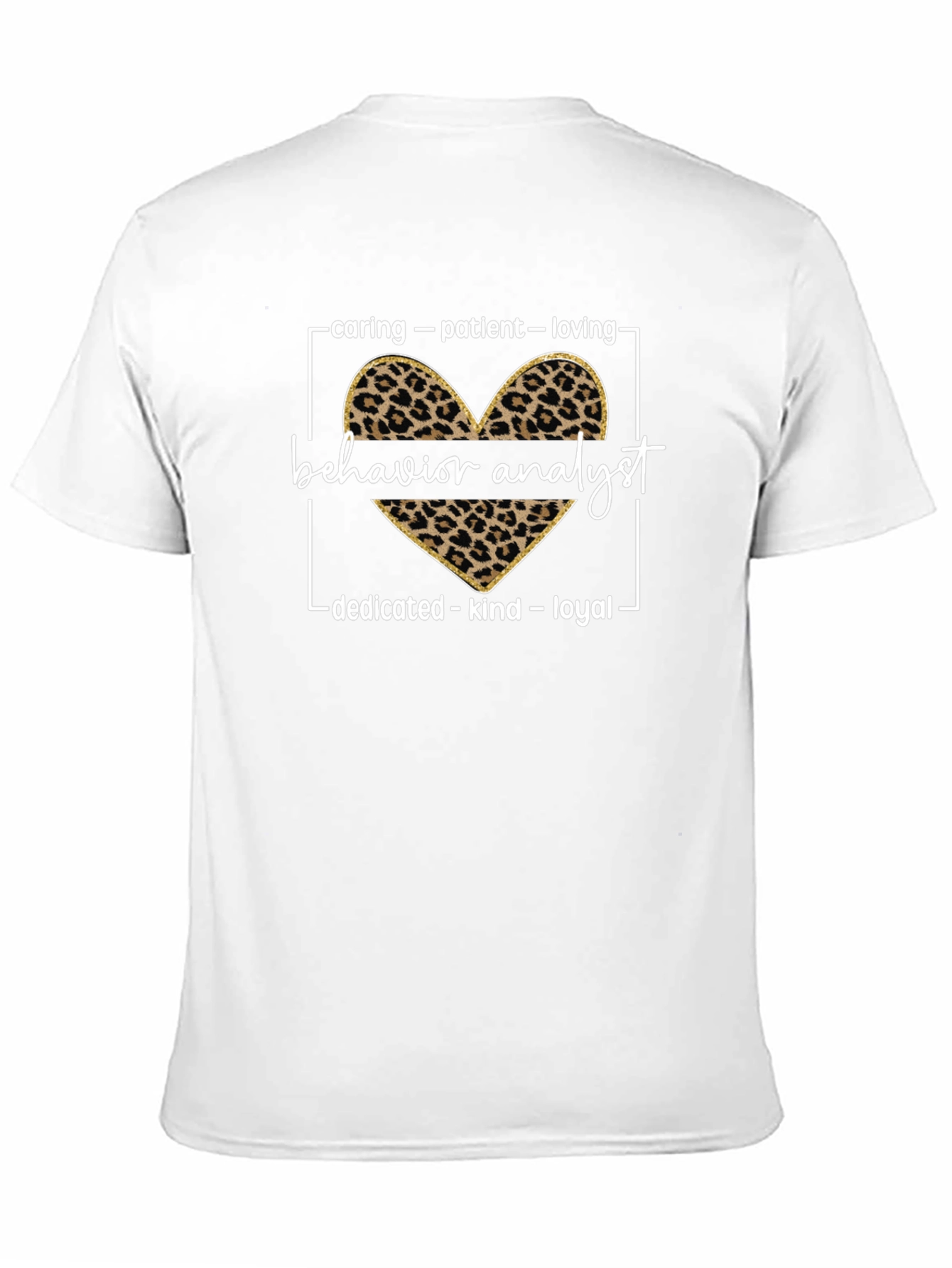 Behavior Analyst Leopard Heart Graphic Tee