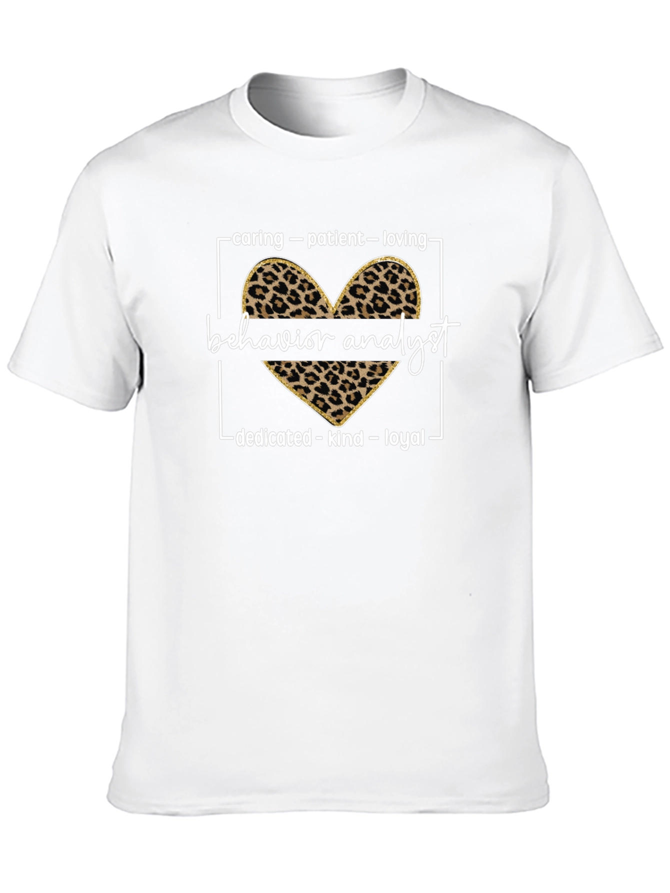 Behavior Analyst Leopard Heart Graphic Tee