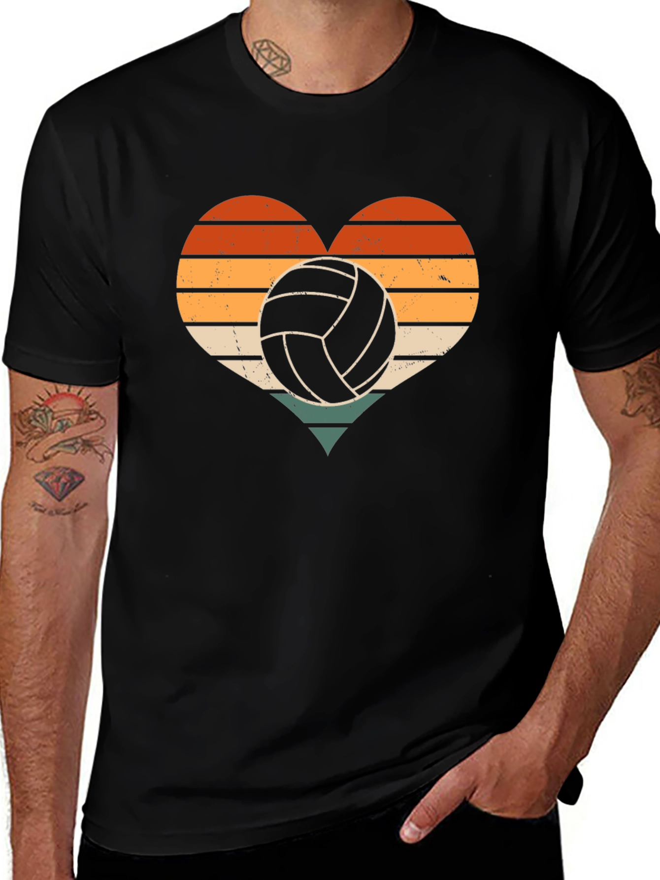 Volleyball Heart Graphic Tee