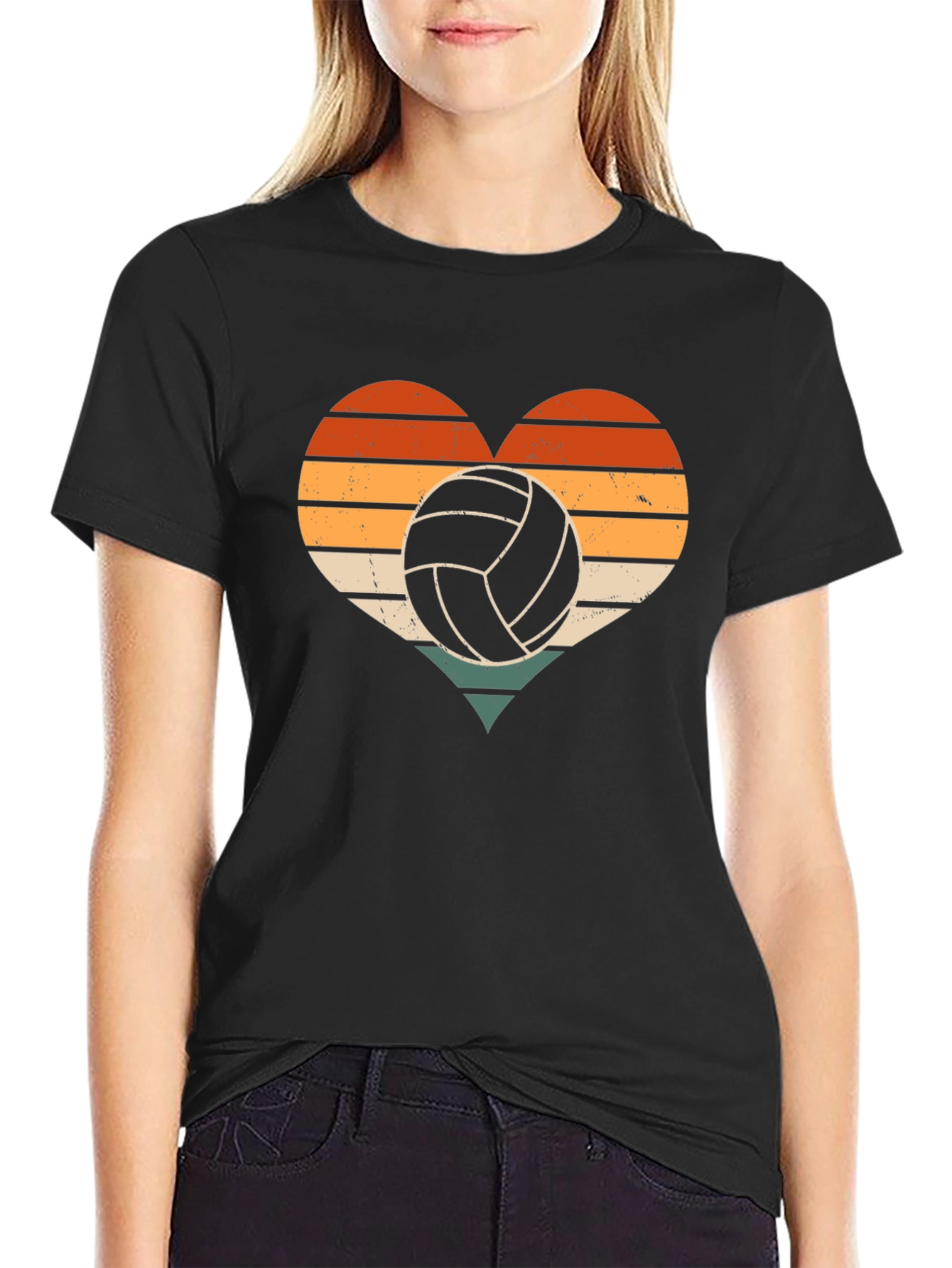 Volleyball Heart Graphic Tee