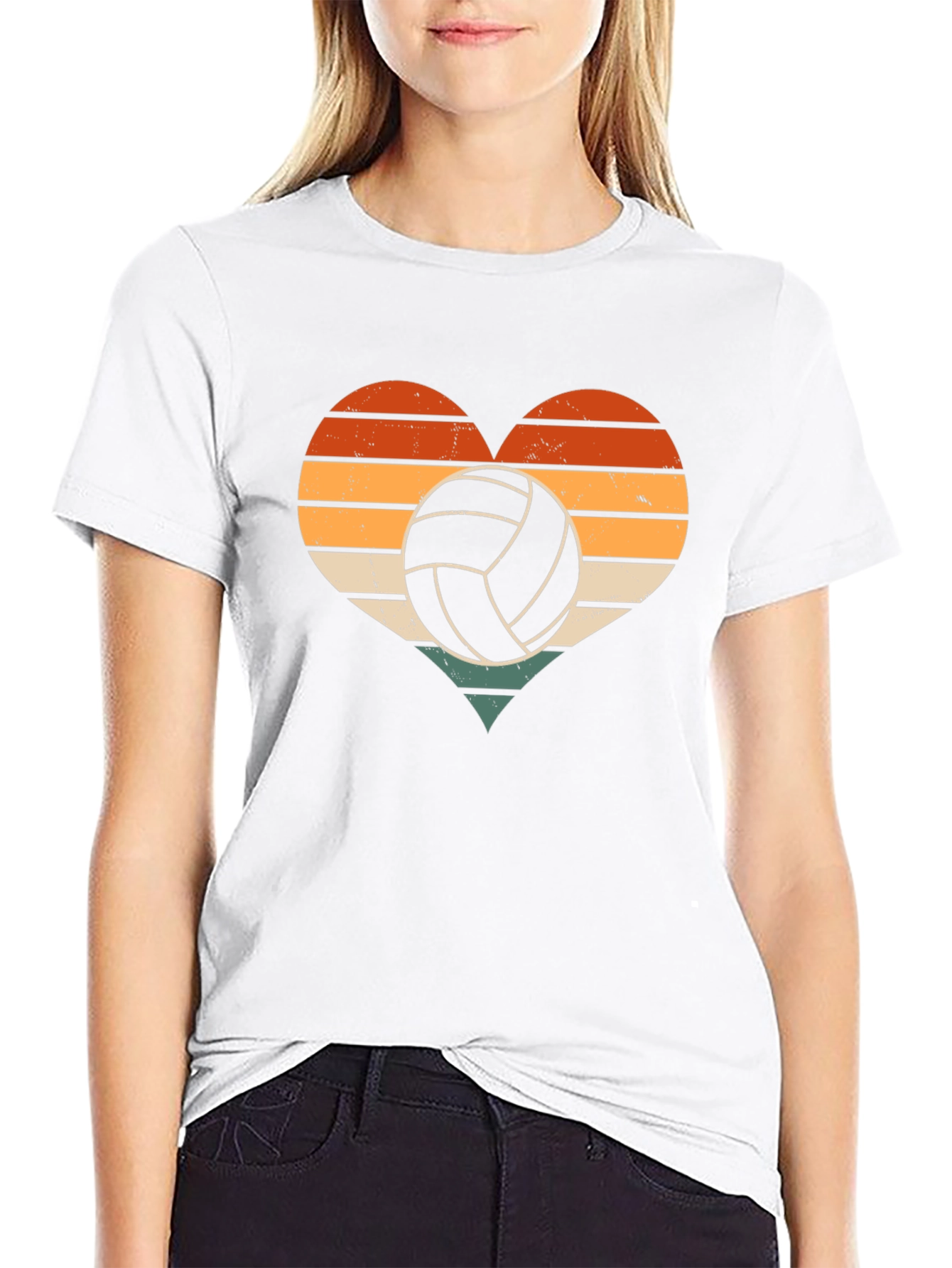 Volleyball Heart Graphic Tee