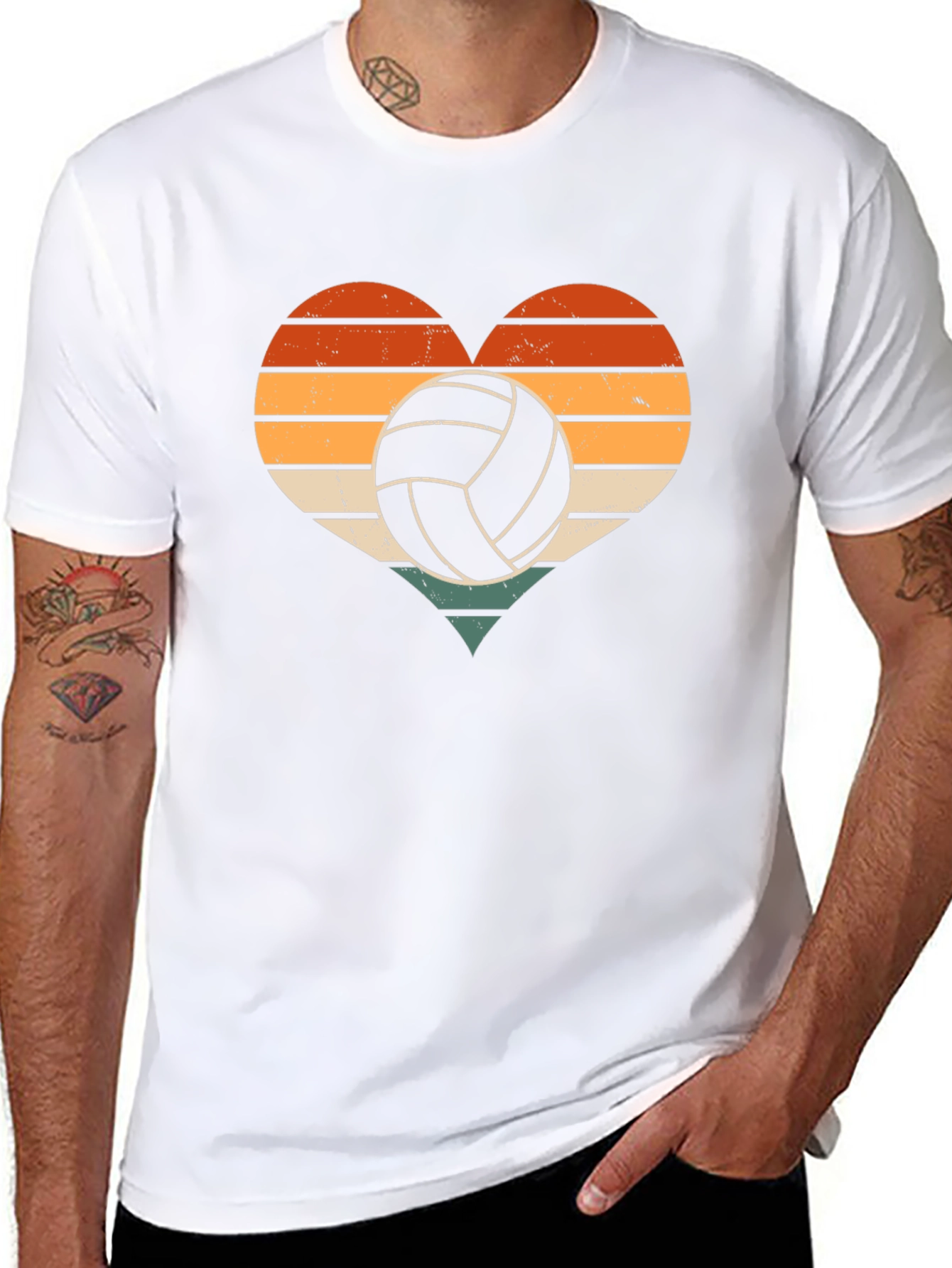 Volleyball Heart Graphic Tee