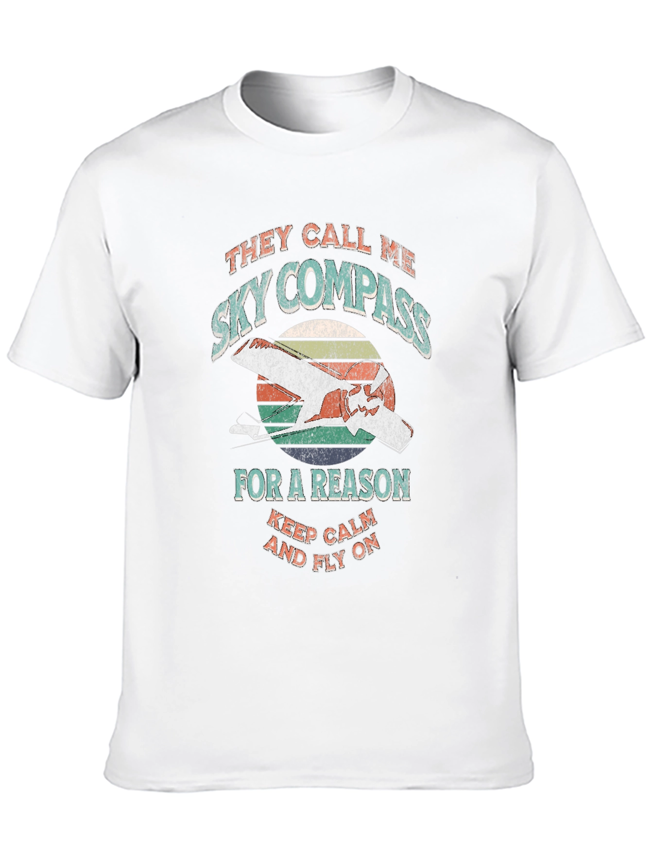 Sky Compass Retro Graphic T-Shirt