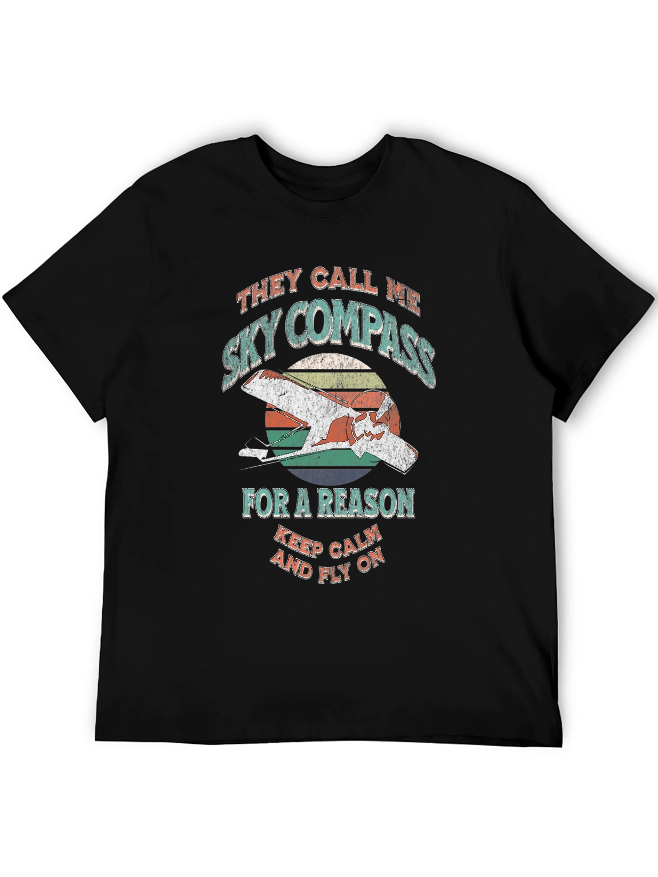 Sky Compass Retro Graphic T-Shirt