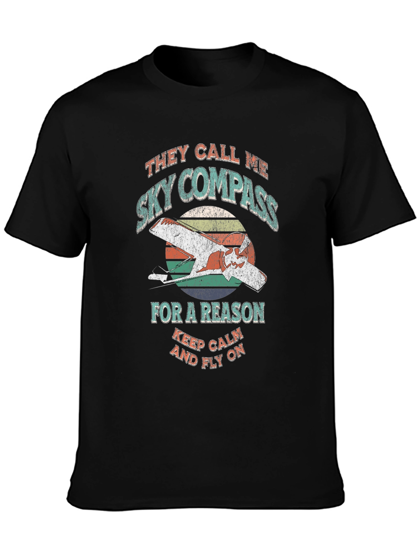 Sky Compass Retro Graphic T-Shirt