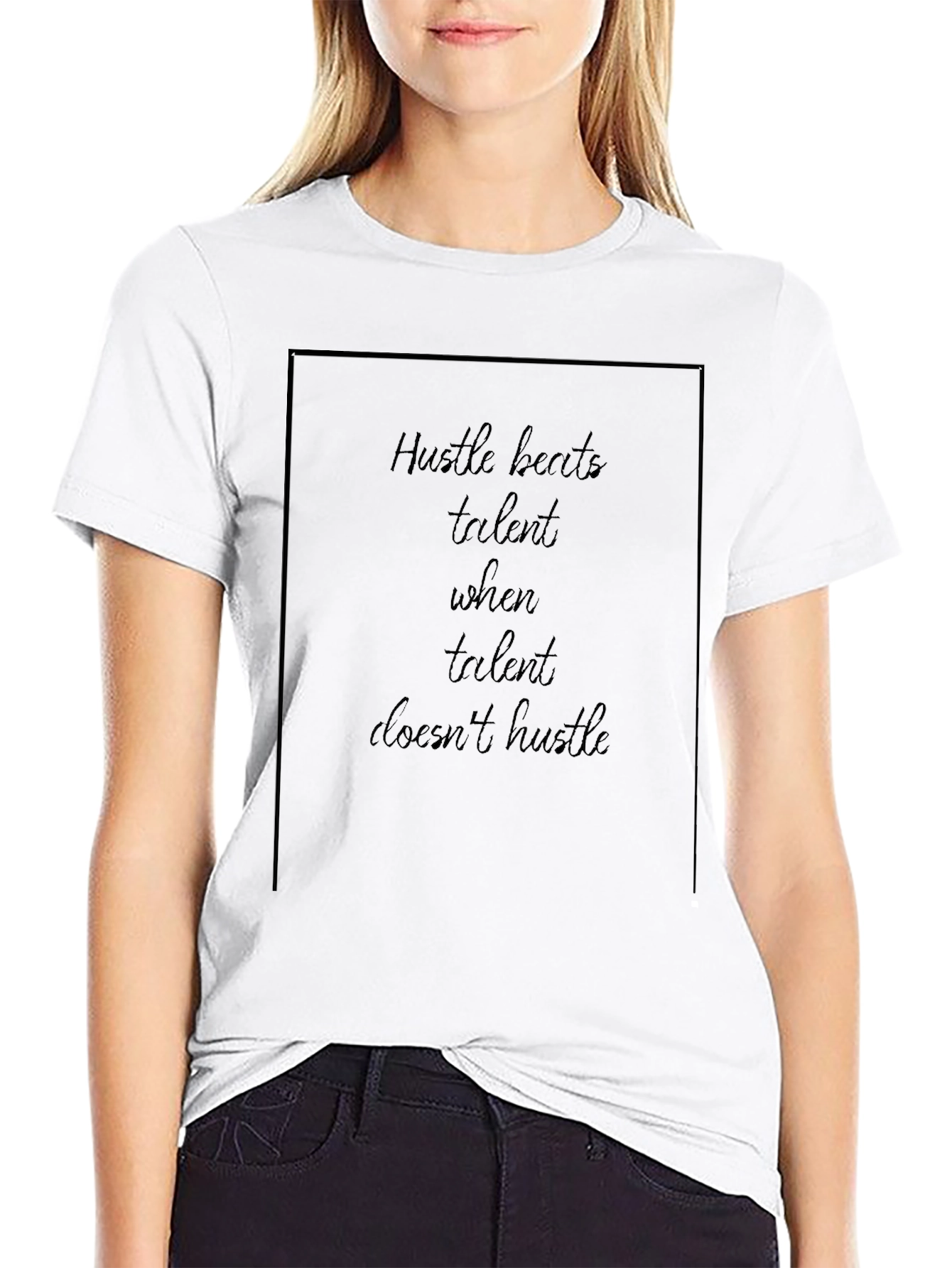Hustle Beats Talent T-Shirt - Black