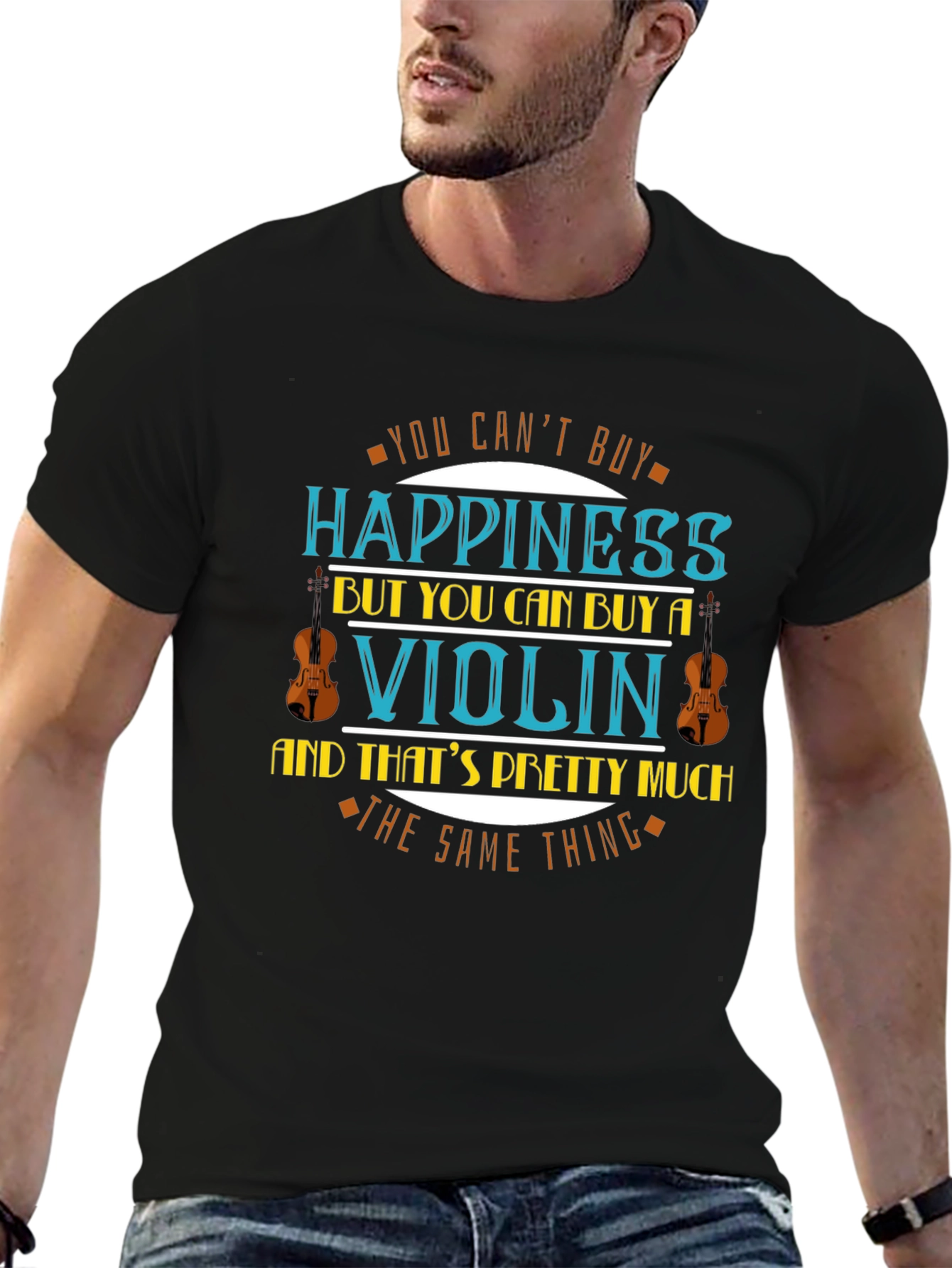 Violin Happiness T-Shirt - Music Lover Tee