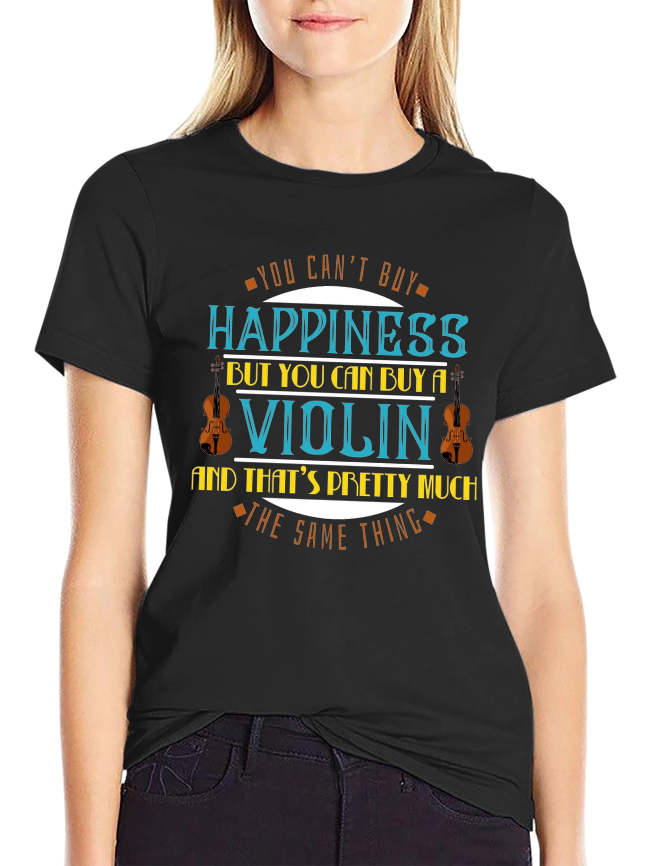 Violin Happiness T-Shirt - Music Lover Tee