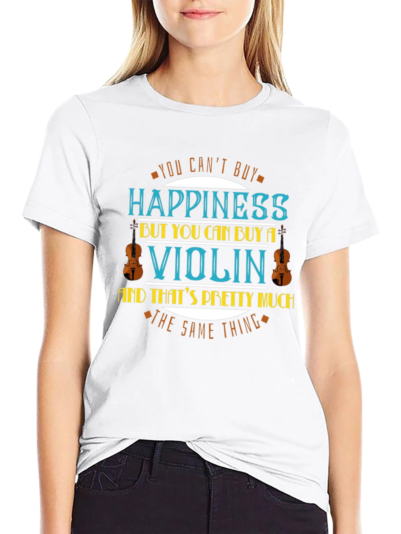 Violin Happiness T-Shirt - Music Lover Tee