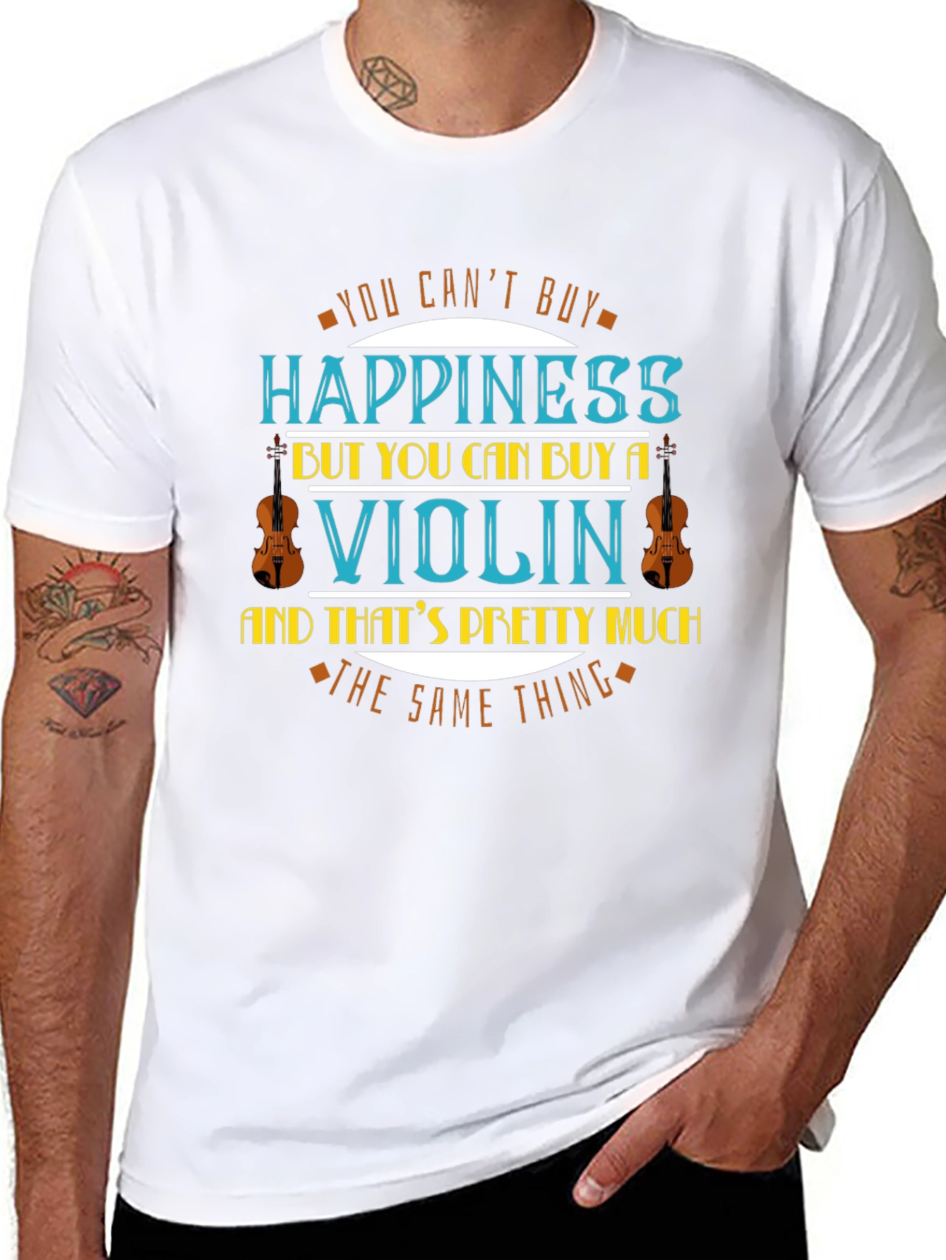Violin Happiness T-Shirt - Music Lover Tee