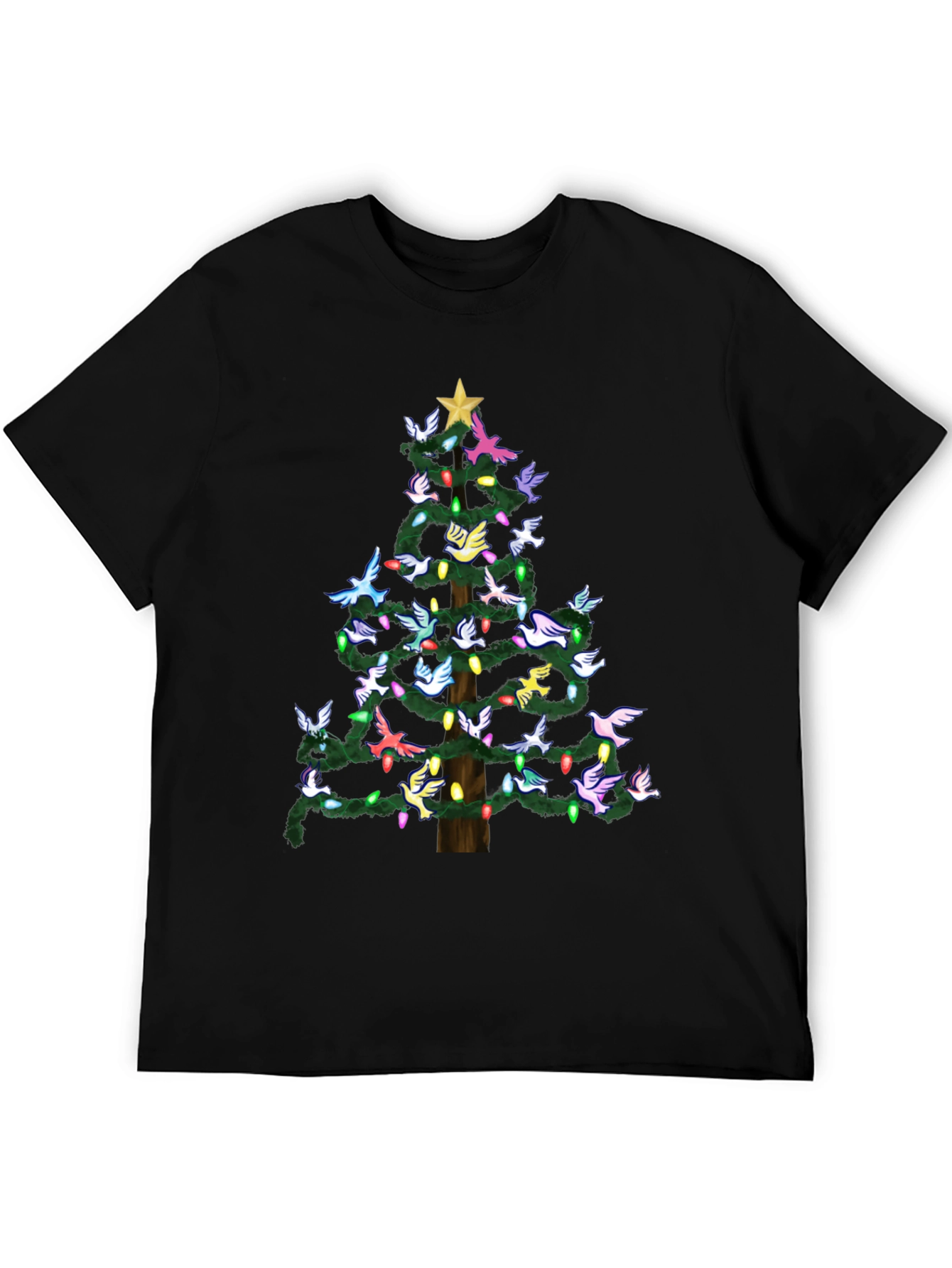 Dove Christmas Tree Graphic Tee