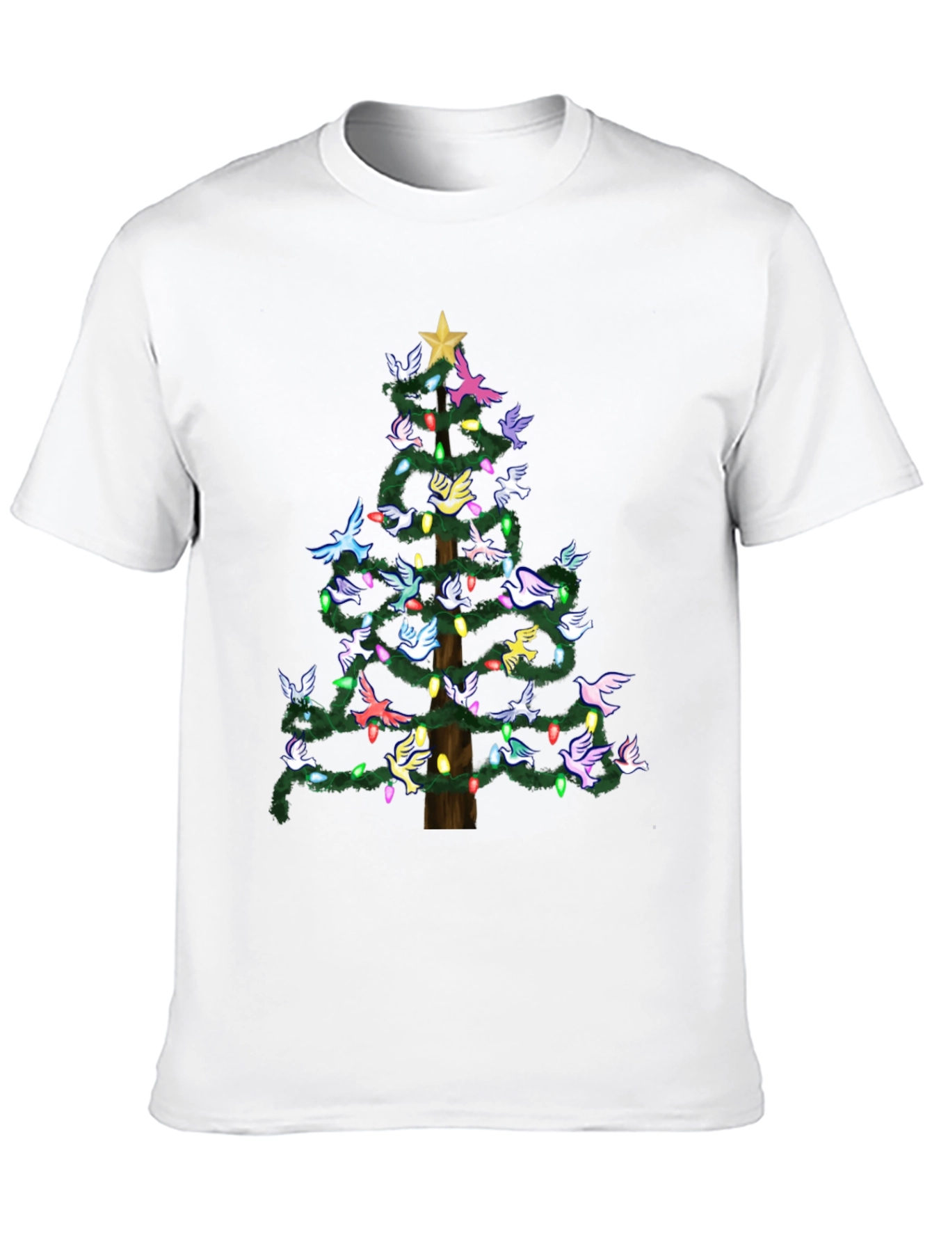 Dove Christmas Tree Graphic Tee