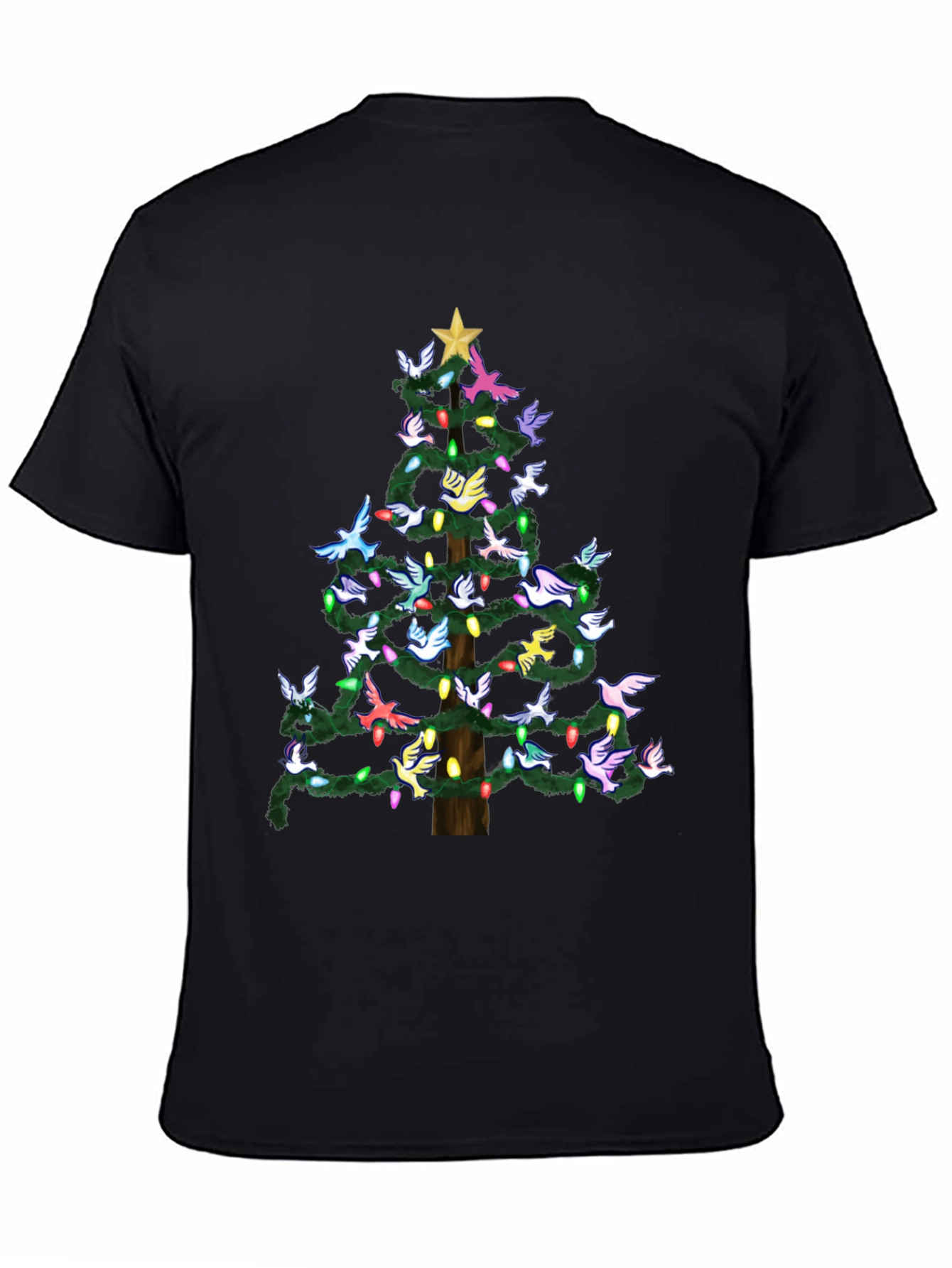 Dove Christmas Tree Graphic Tee