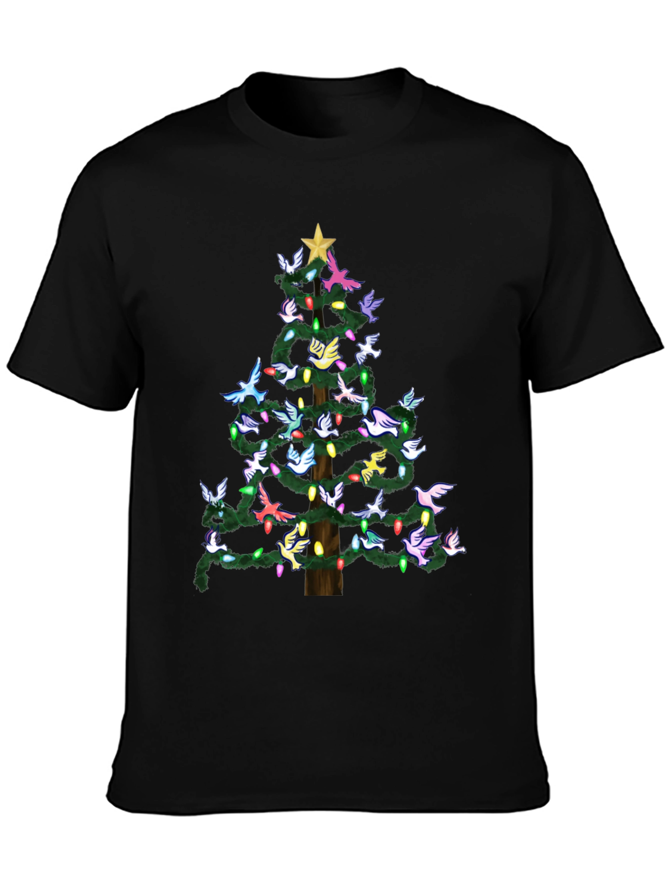 Dove Christmas Tree Graphic Tee