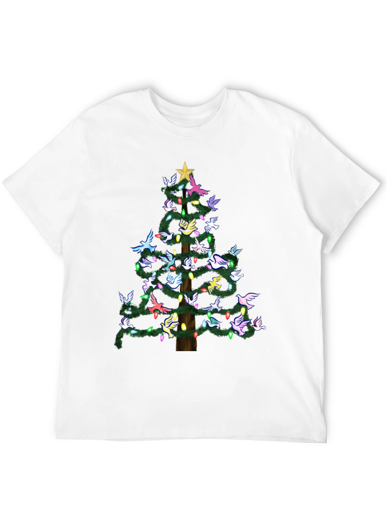 Dove Christmas Tree Graphic Tee