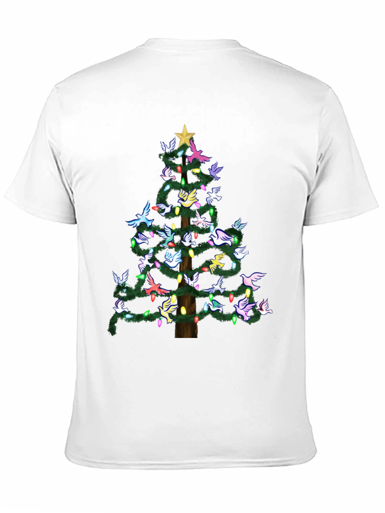 Dove Christmas Tree Graphic Tee