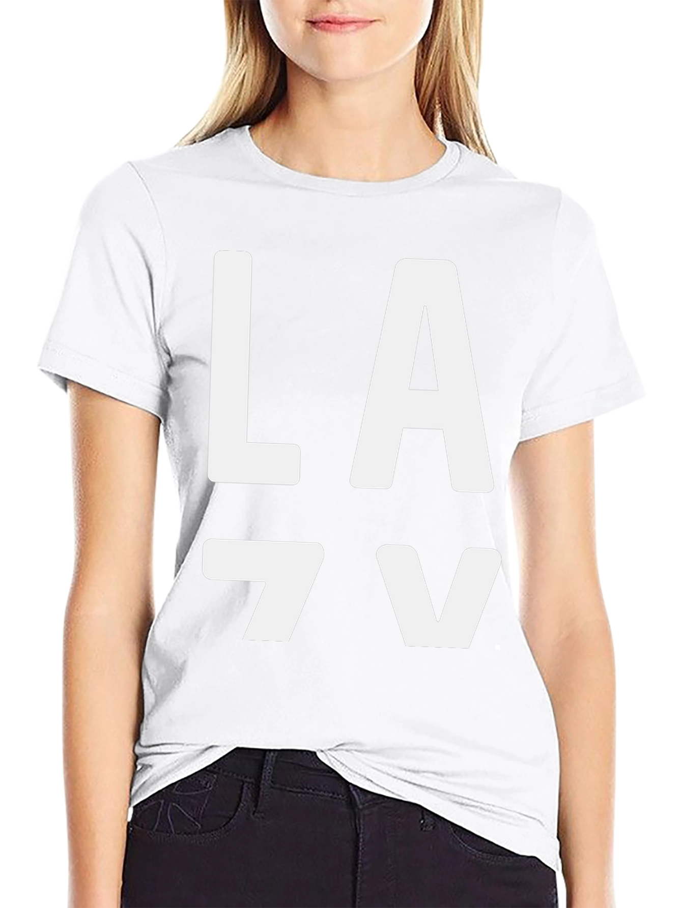 LA T-Shirt - Black Cotton Graphic Tee