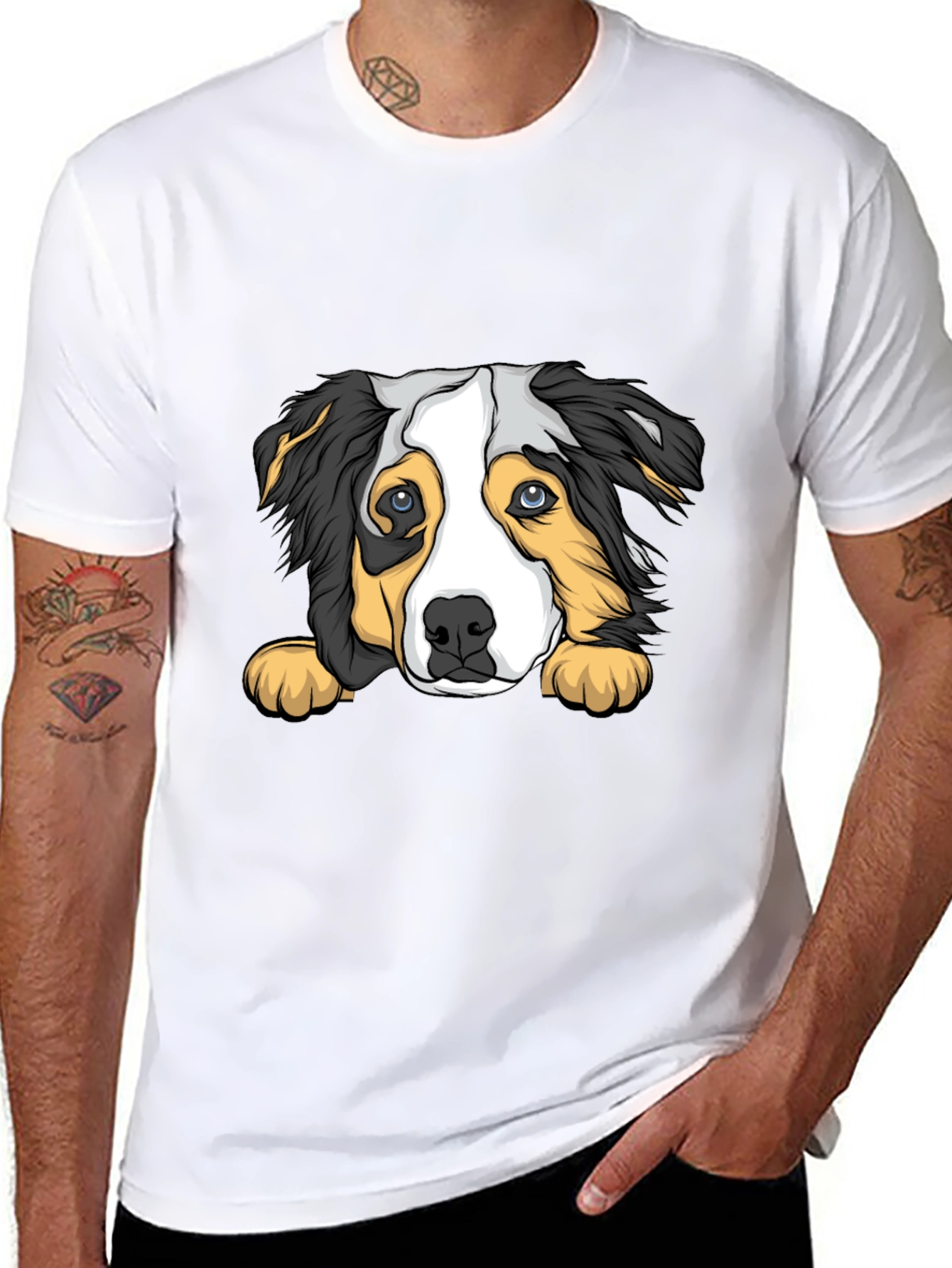 Dog Graphic Print T-Shirt